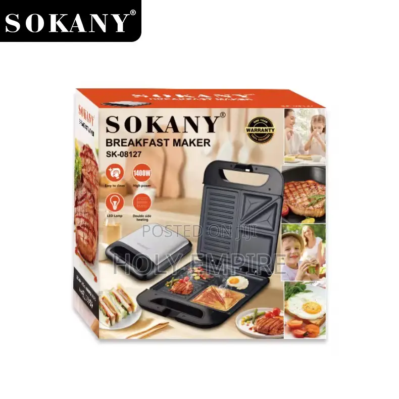 3-in-1non-Stick Plates Barbecue Maker Breakfast Bread Sandwich Maker