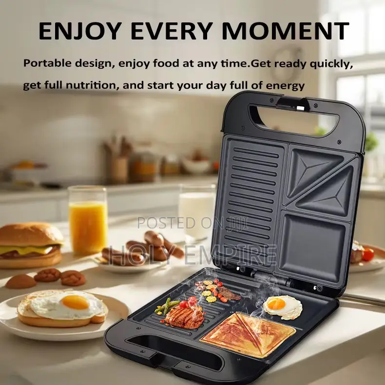 3-in-1non-Stick Plates Barbecue Maker Breakfast Bread Sandwich Maker