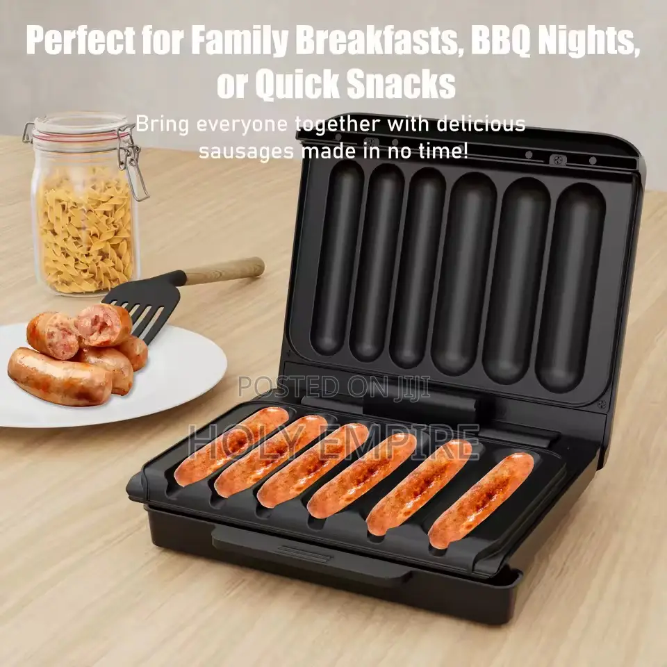 Electric Sausage Grill Nonstick Plate Veggie Sausage Hot Dogs BBQ