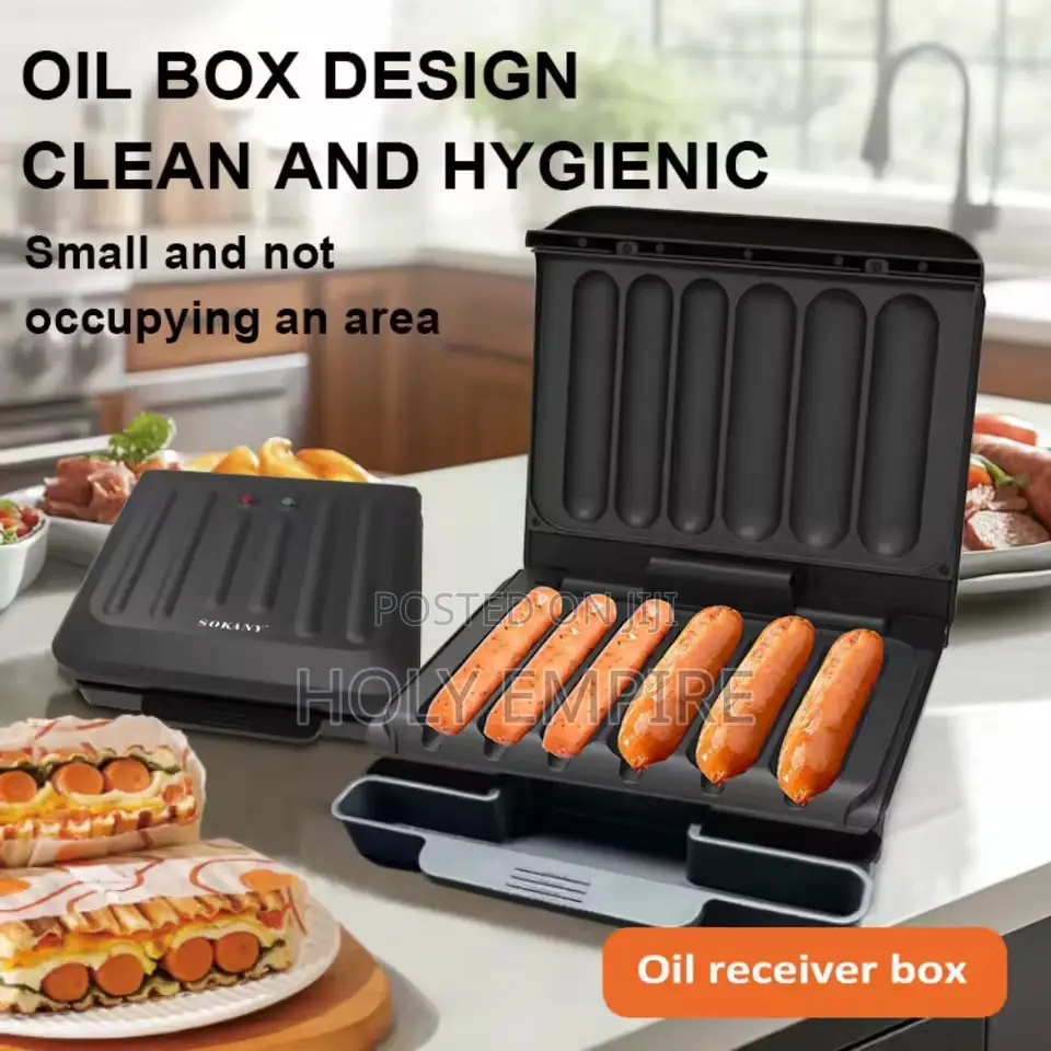 Electric Sausage Grill Nonstick Plate Veggie Sausage Hot Dogs BBQ