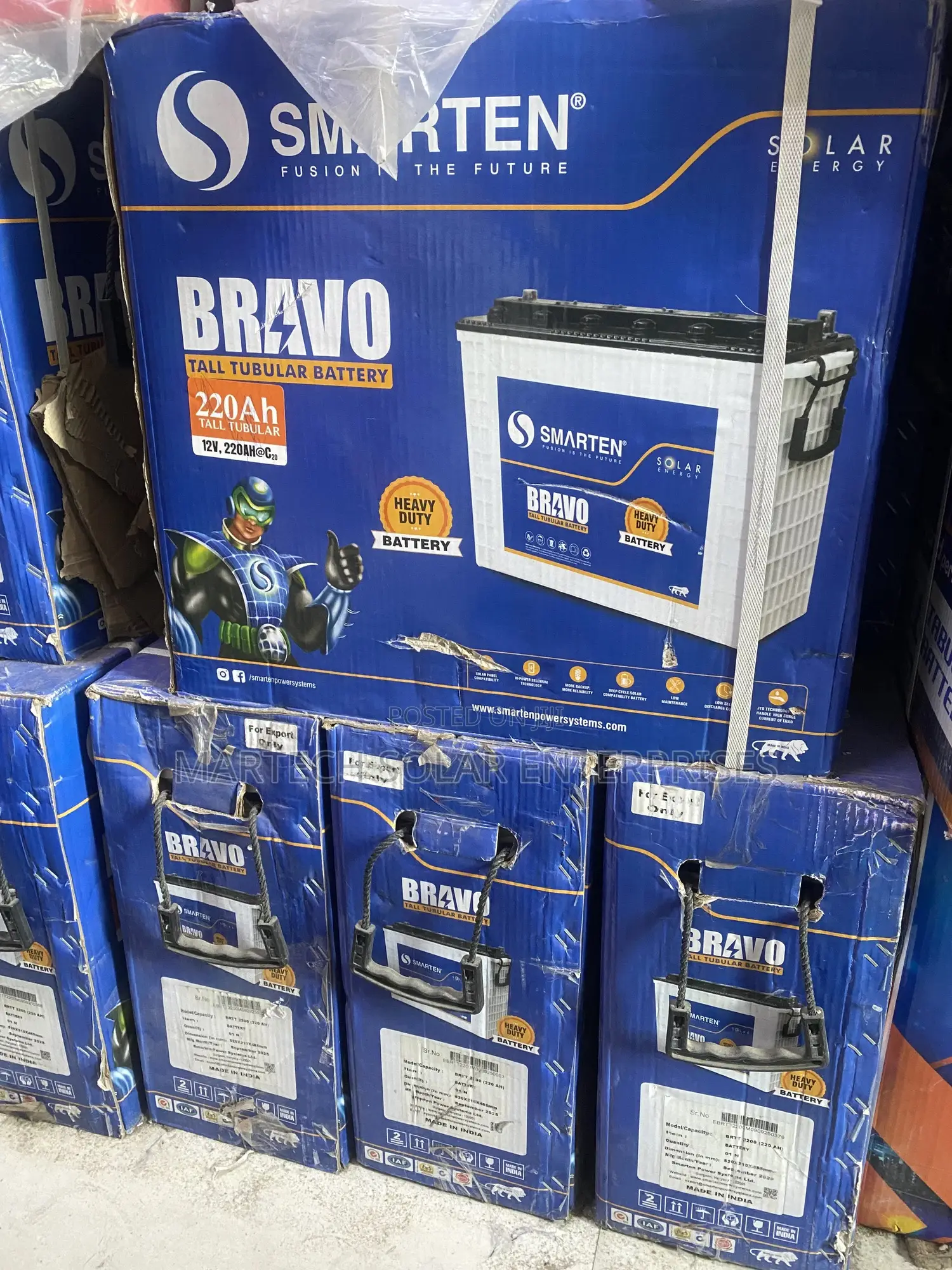 220ah Smarten Tubular Solar Battery 12v