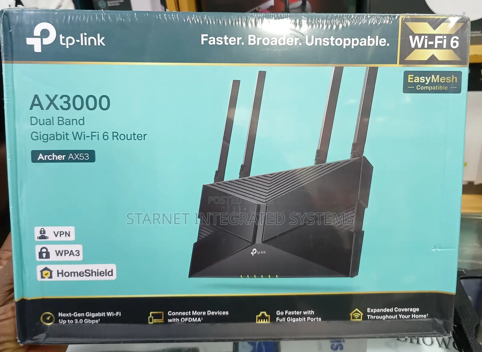 Tp-Link Ax3000 Dual Band Gigabit Wifi 6 Router Archer Ax53