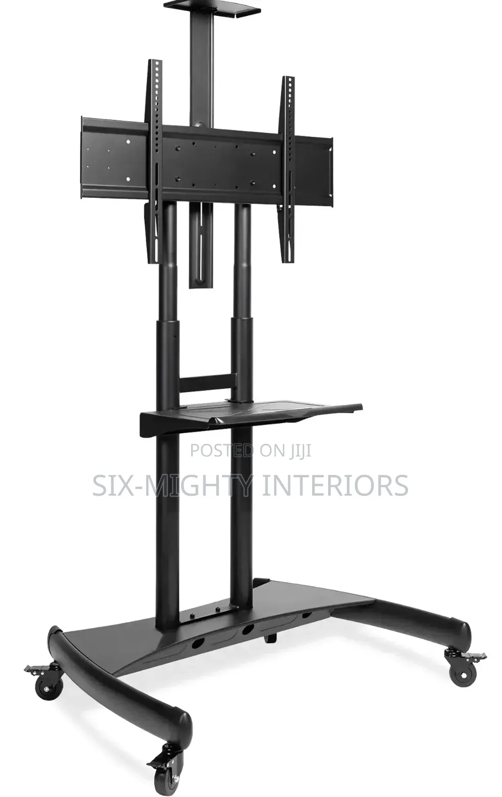 Mobile Tv Adjustable Heavy Duty Stand Fits 55-90 Inch Tv