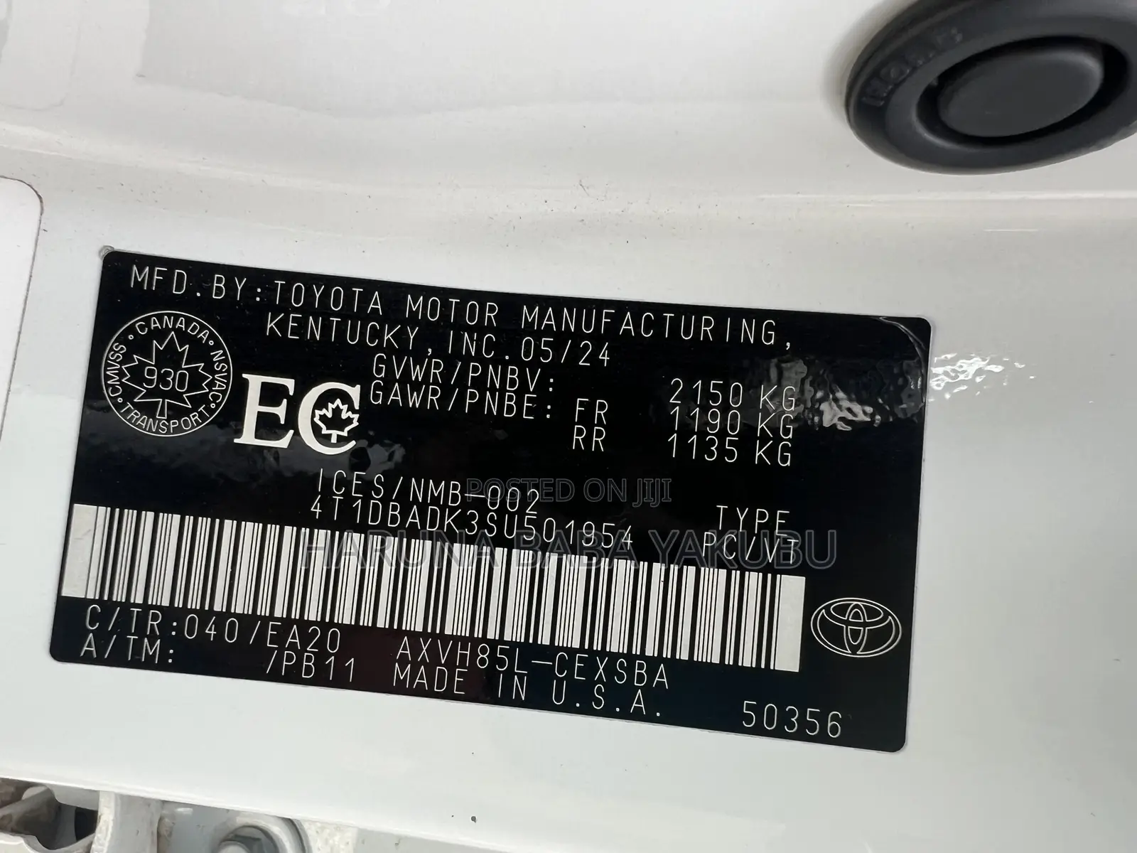 New Toyota Camry SE 2024 White