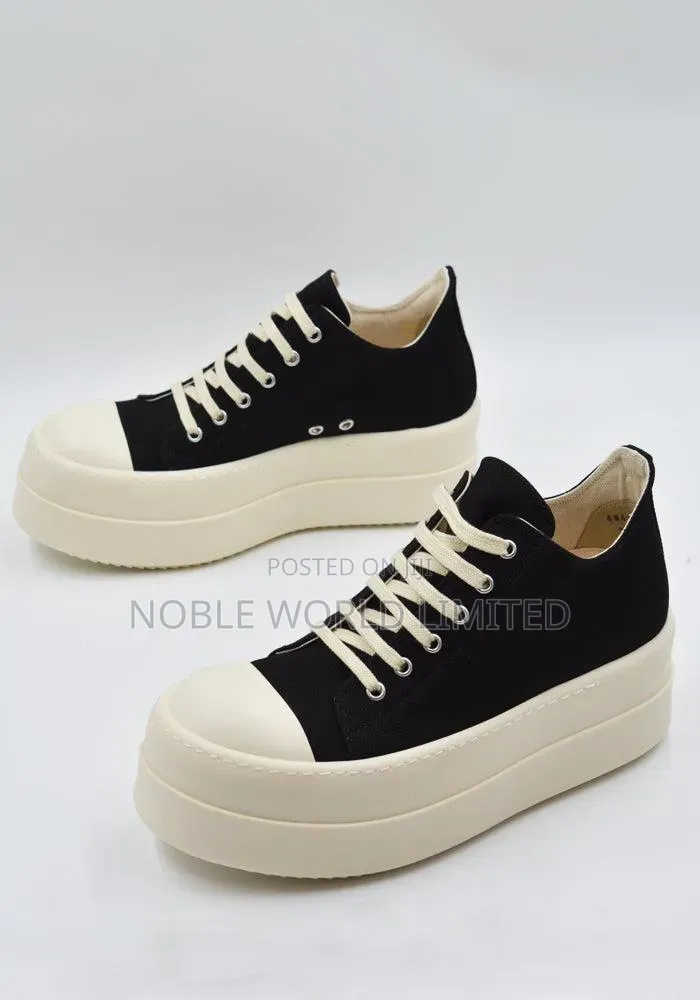 Black White Solid Sneakers Chido 6h
