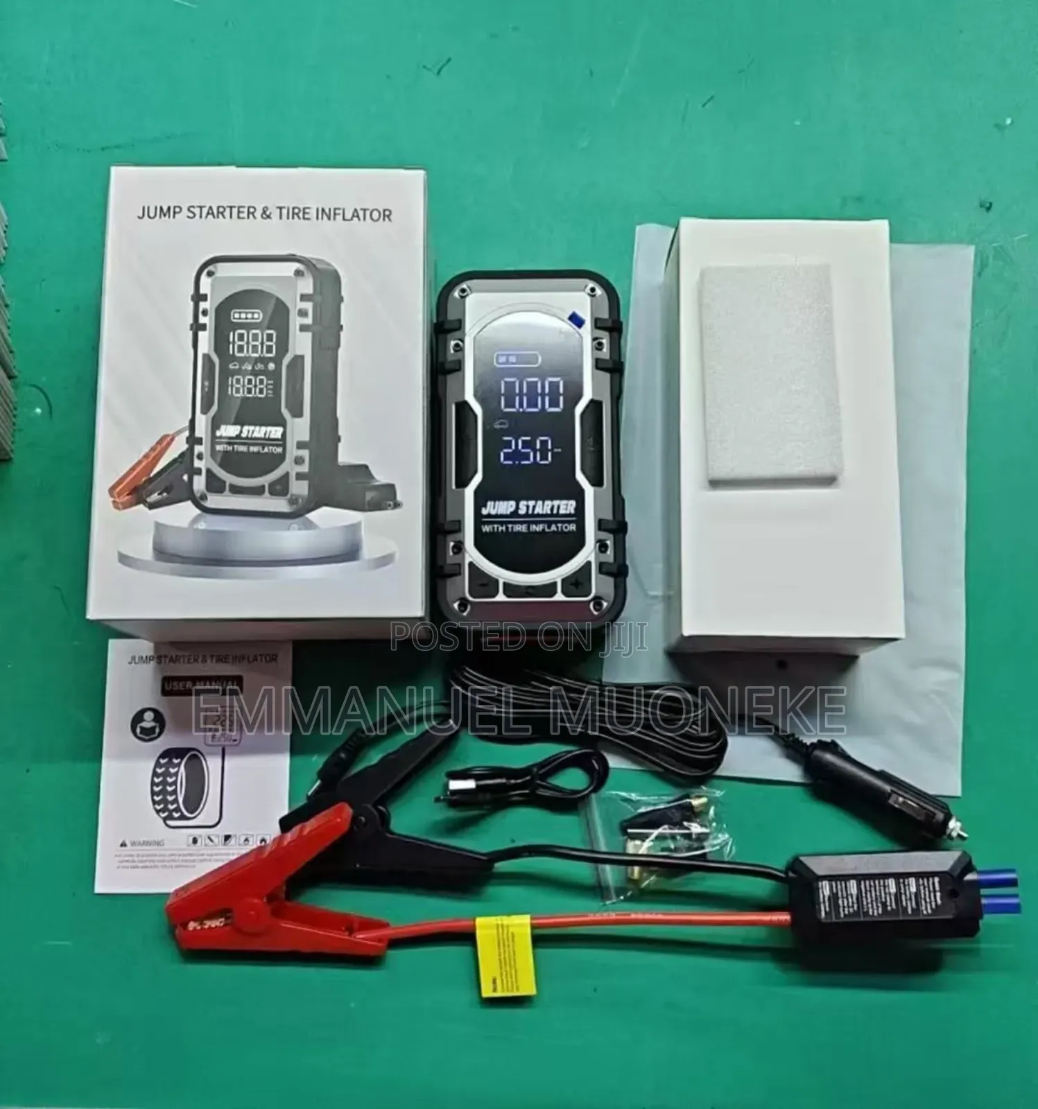 Portable Car Jump Starter Tire Inflator