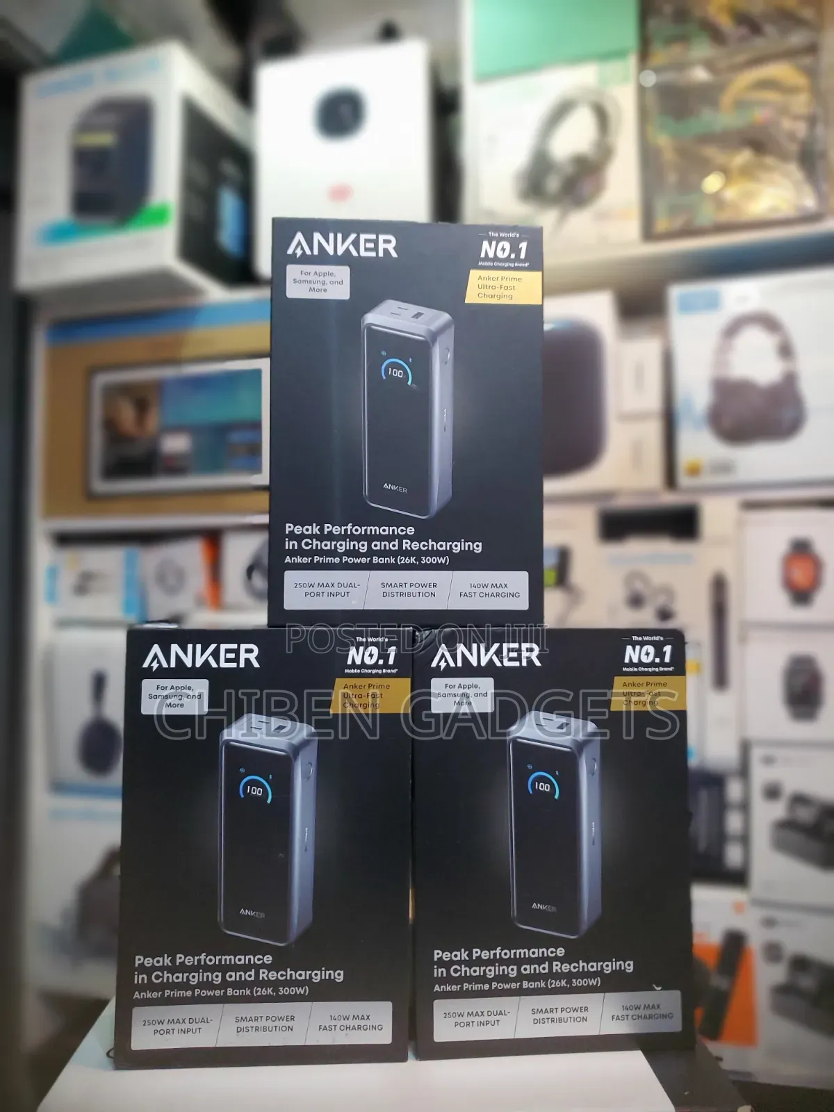 Anker Prime Power Bank Mah3-Port Portable Charger With 300w Max