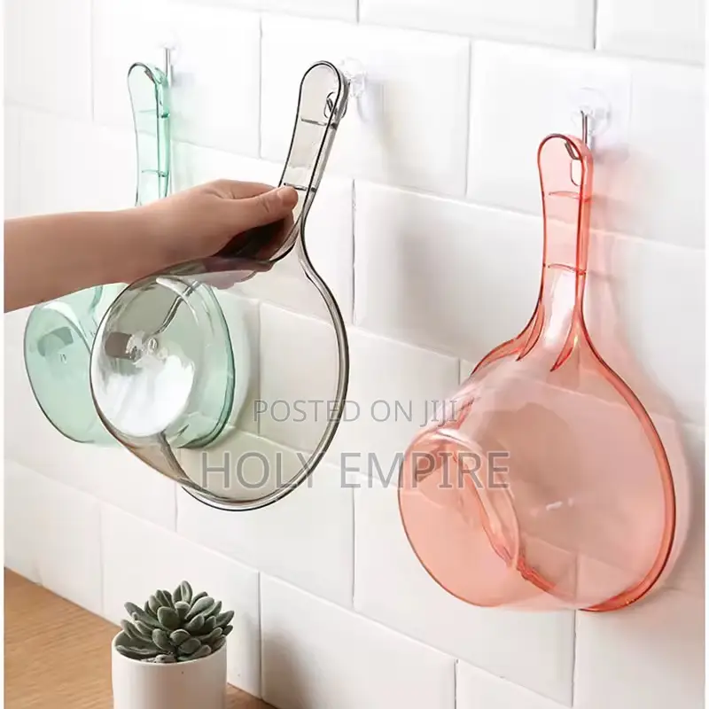 12pc Thickened Ladle Transparent Plastic Water Scoop Bath