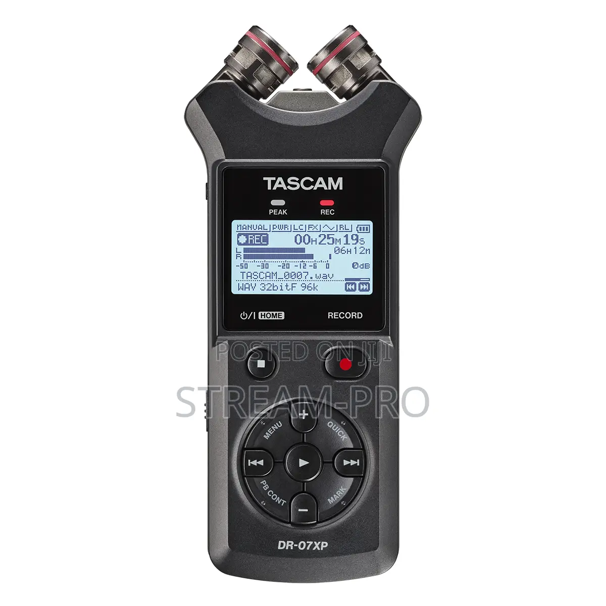 Tascam Dr-07xp 2-Channel 32-Bit Float Portable Audio Recorder
