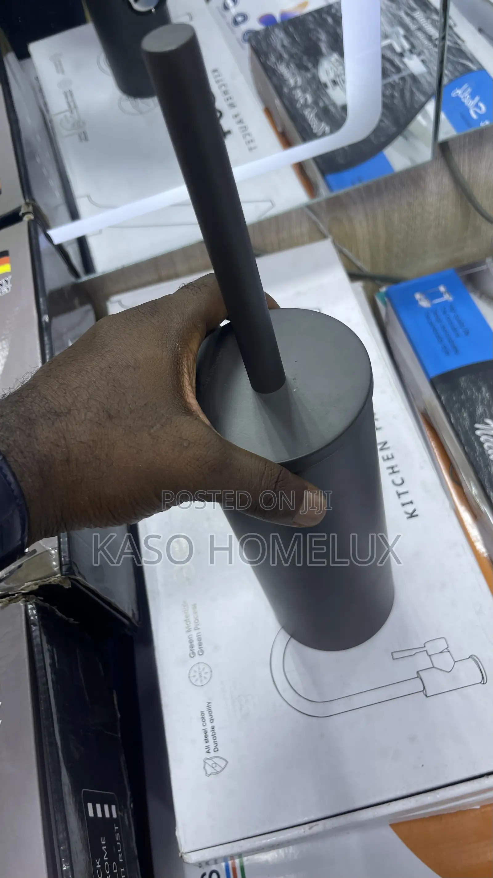 Black Stainless Steel Toilet Brush
