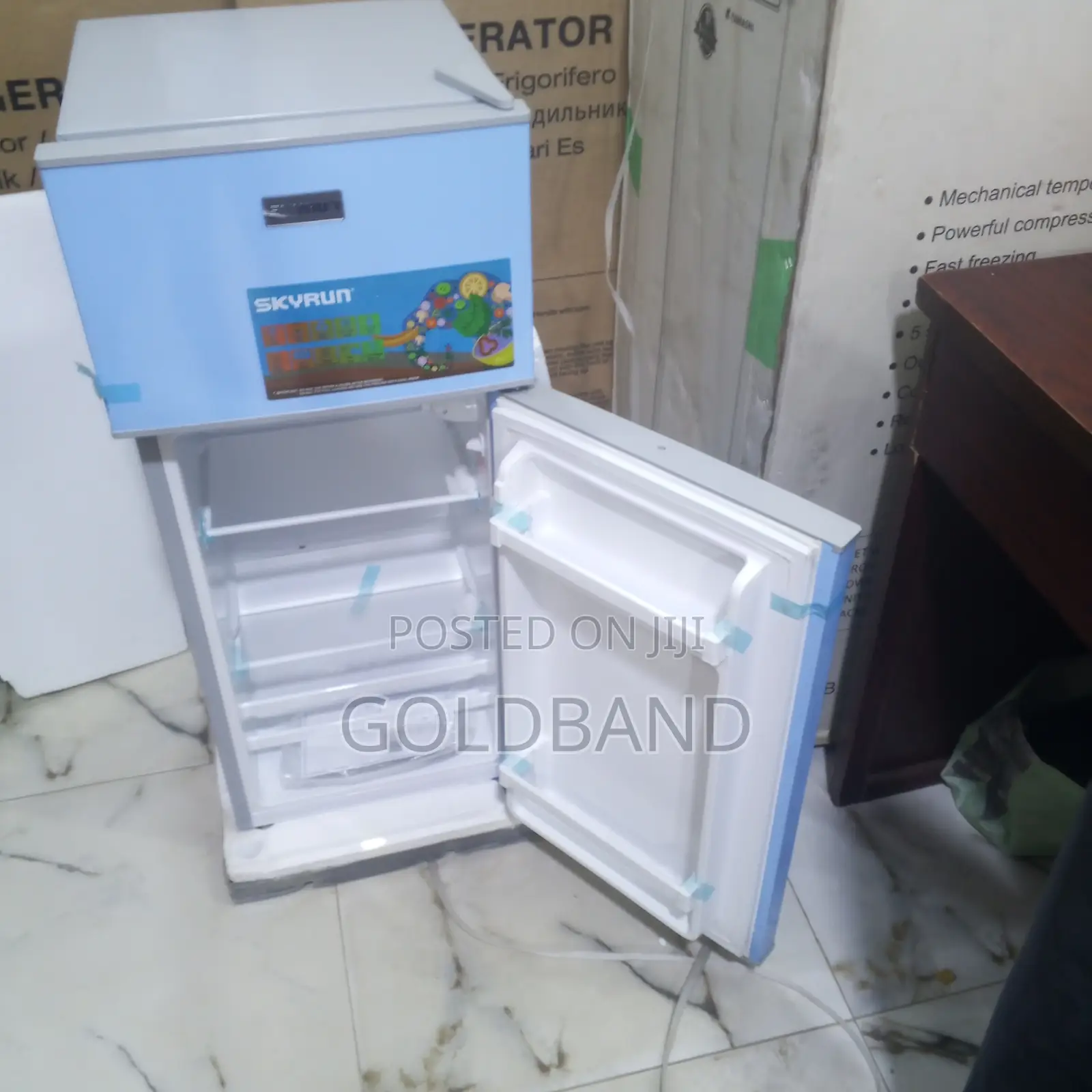 Skyrun Blue 108l Fridge Double Door Low Power