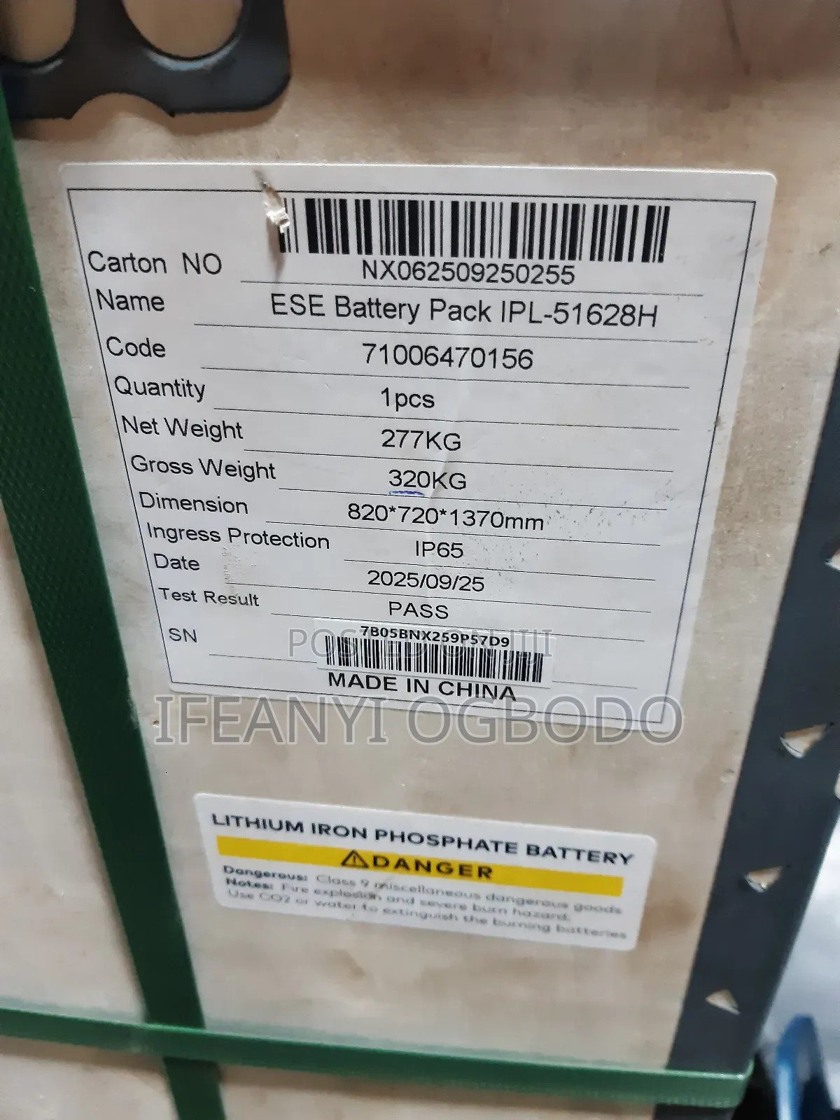 Itel Energy Lithium Ion Battery 32kwh 51.2v
