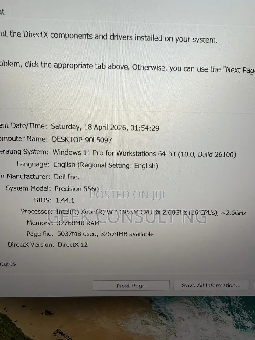 Laptop Dell Precision 5560 32GB Intel Core i9 SSD 512GB