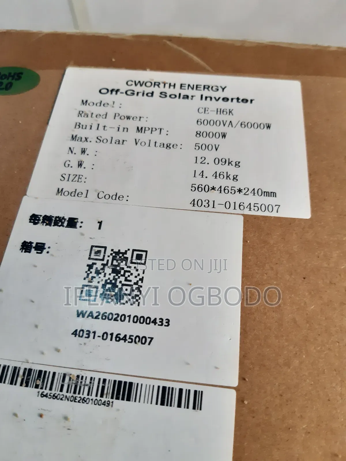 6kva 48v Cworth Energy