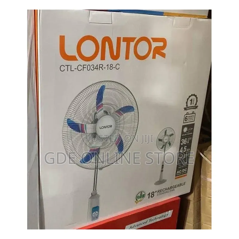 Lontor 18inch Rechargeable Standing Fan CTL-Cfo34r-18-C