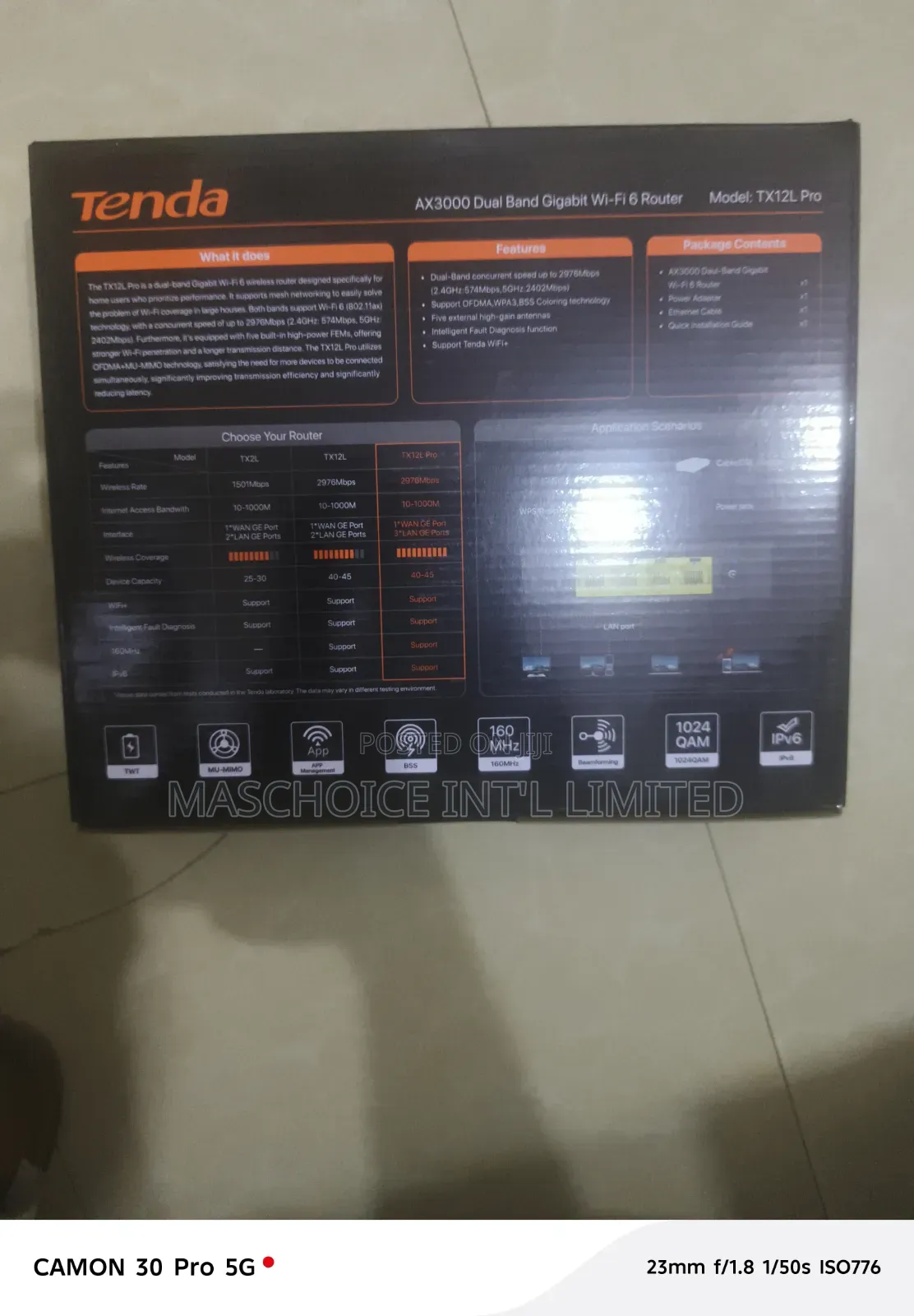 Tenda Tx12l Pro Ax3000 Dual Band Gigabit Wi-fi 6 Router