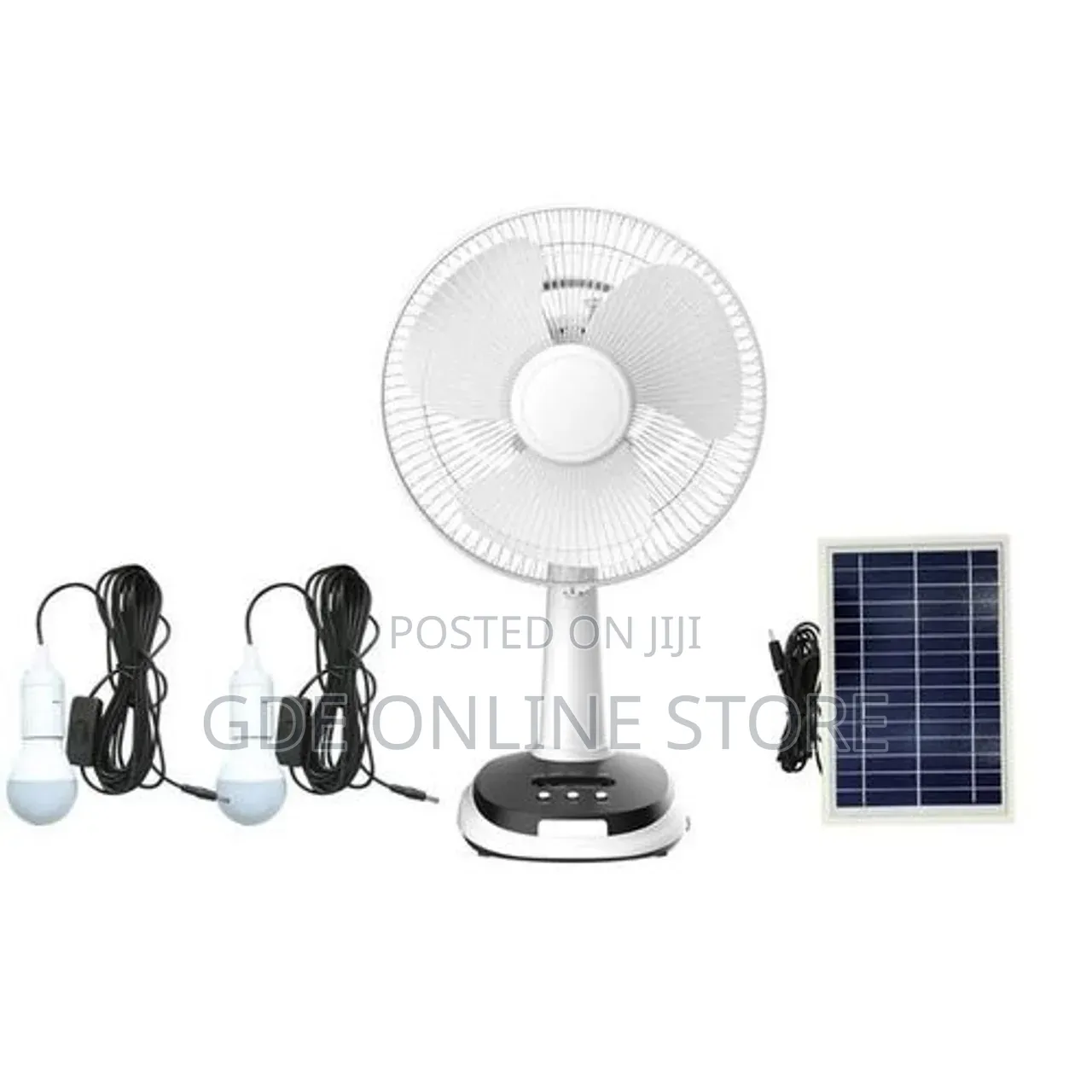 Lontor 12inch Rechargeable Solar Table Fan