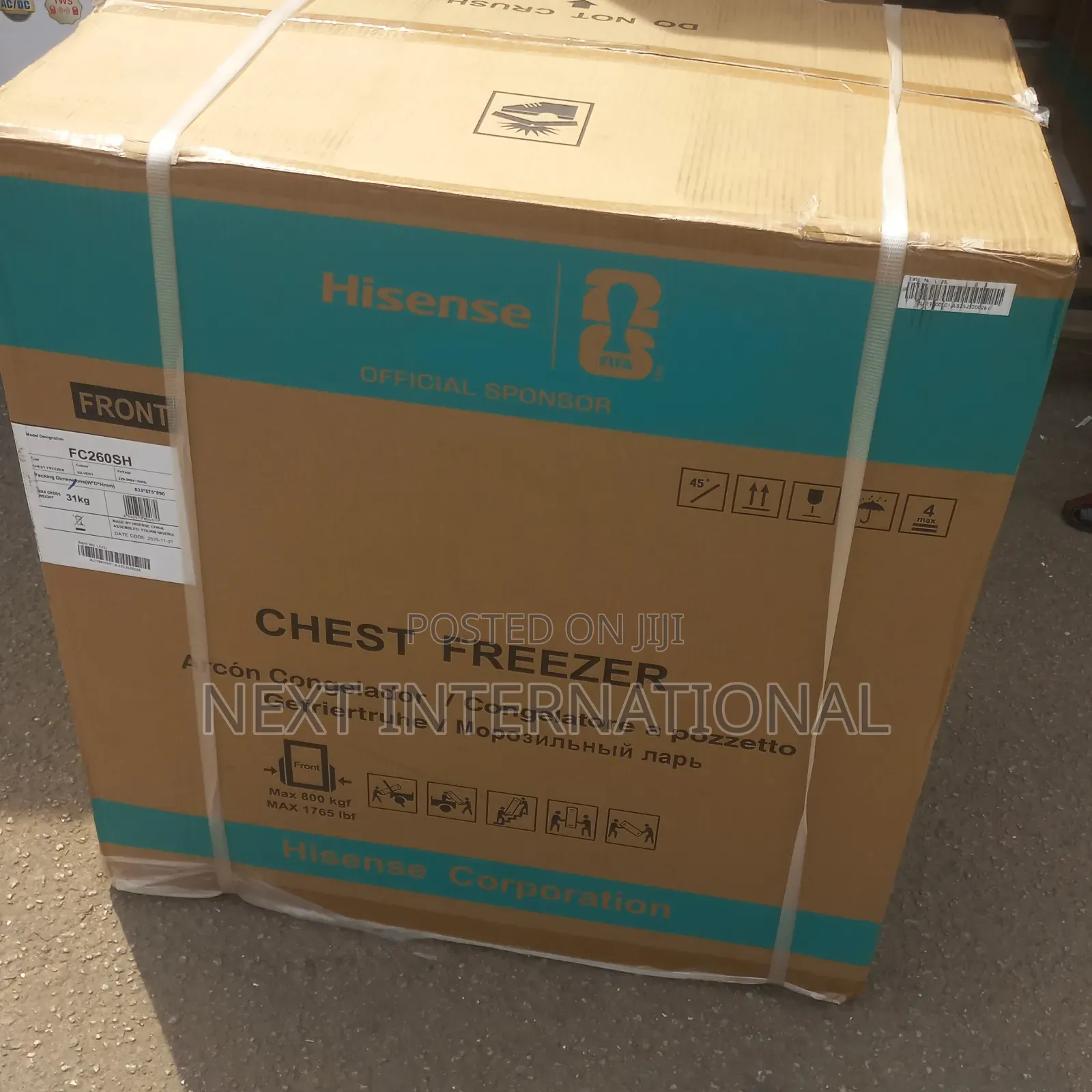 Hisense Chest Freezer (Fc260sh) Gray 200l
