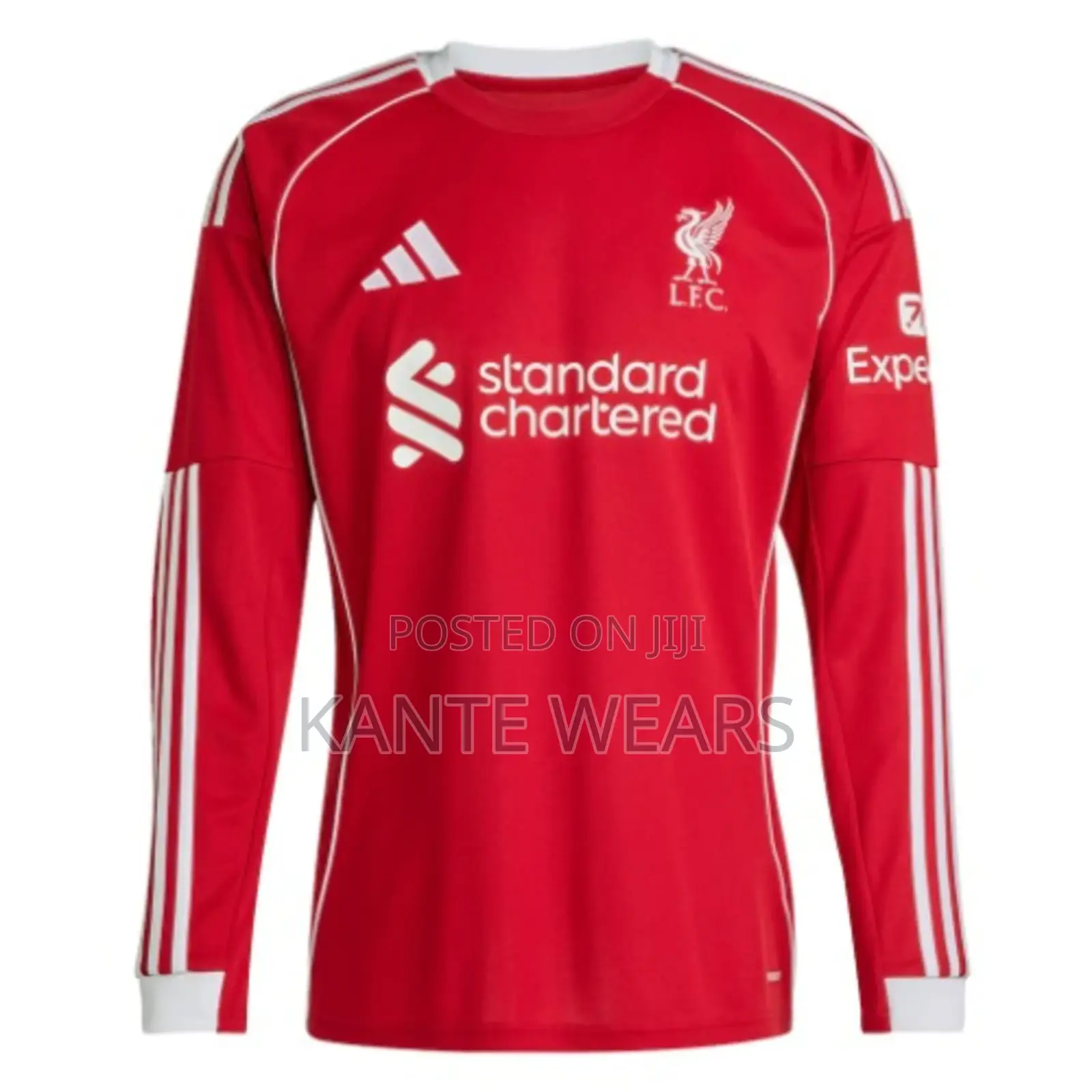 Adidas Liverpool Long Sleeve 2025/2026 Home Jersey