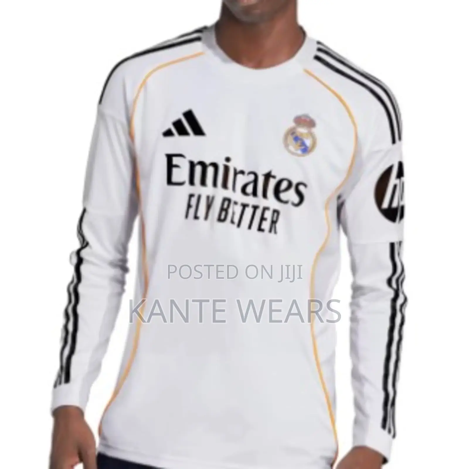 Adidas Real Madrid Long Sleeve 2025/2026 Home Jersey