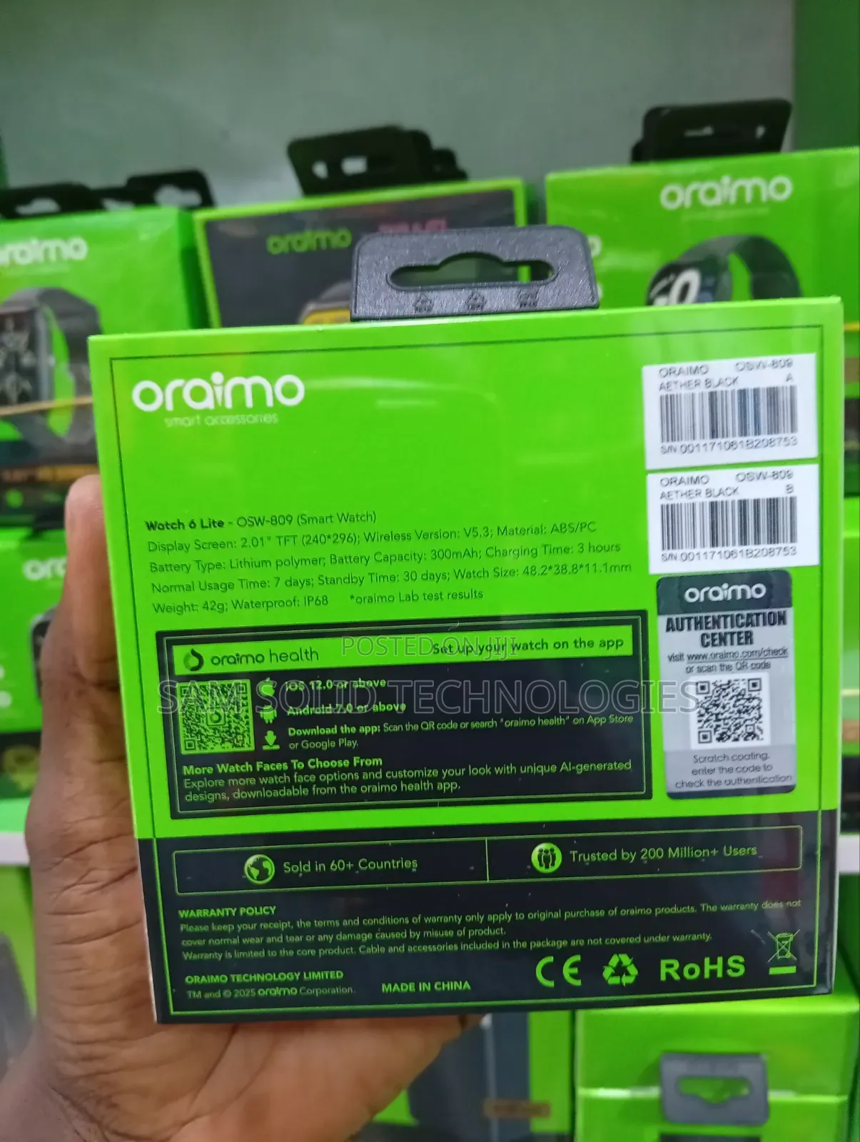 Oriamo Smart Watch 6 Lite