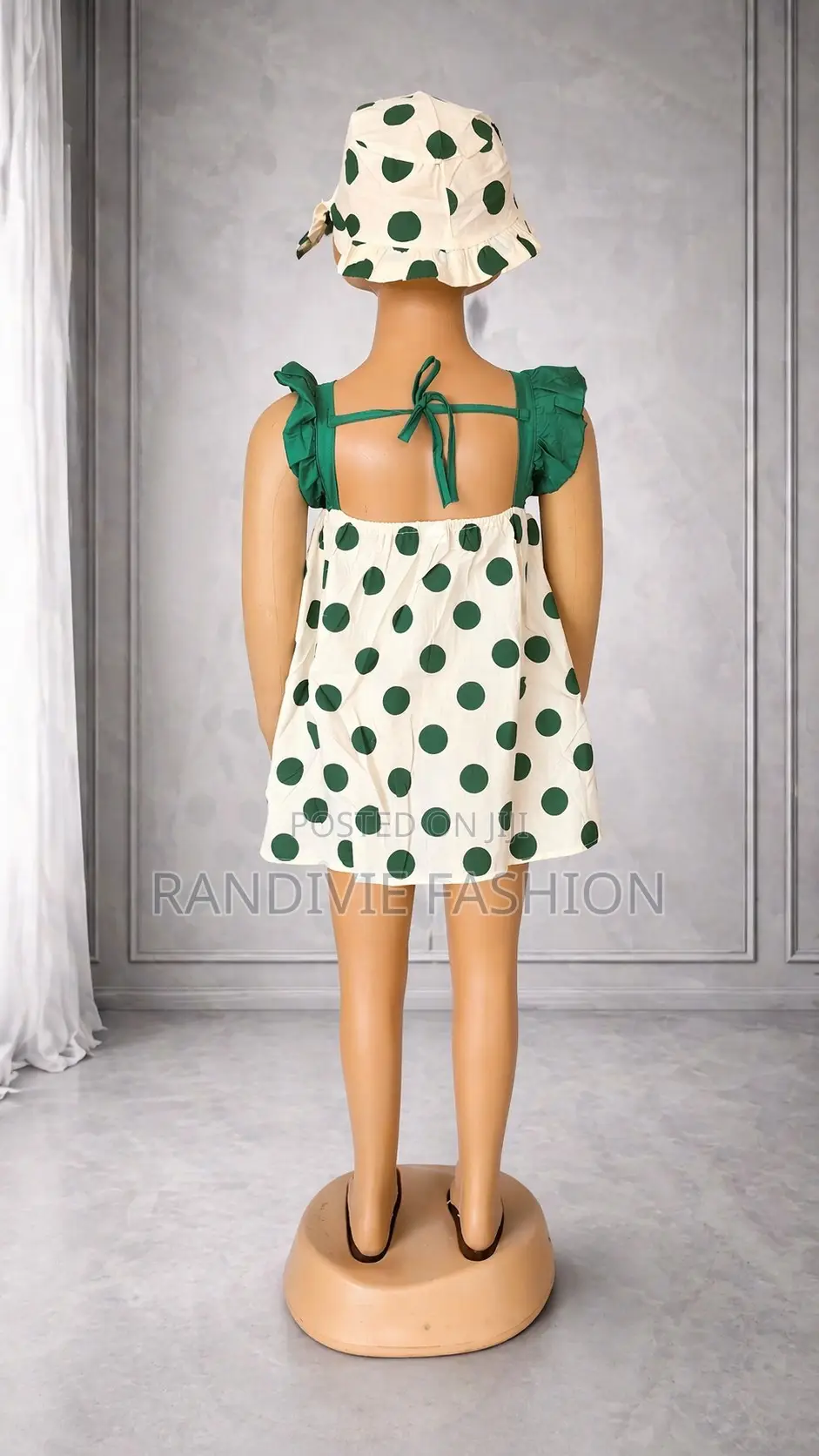 Fresh Mint Baby Dress [Green White]