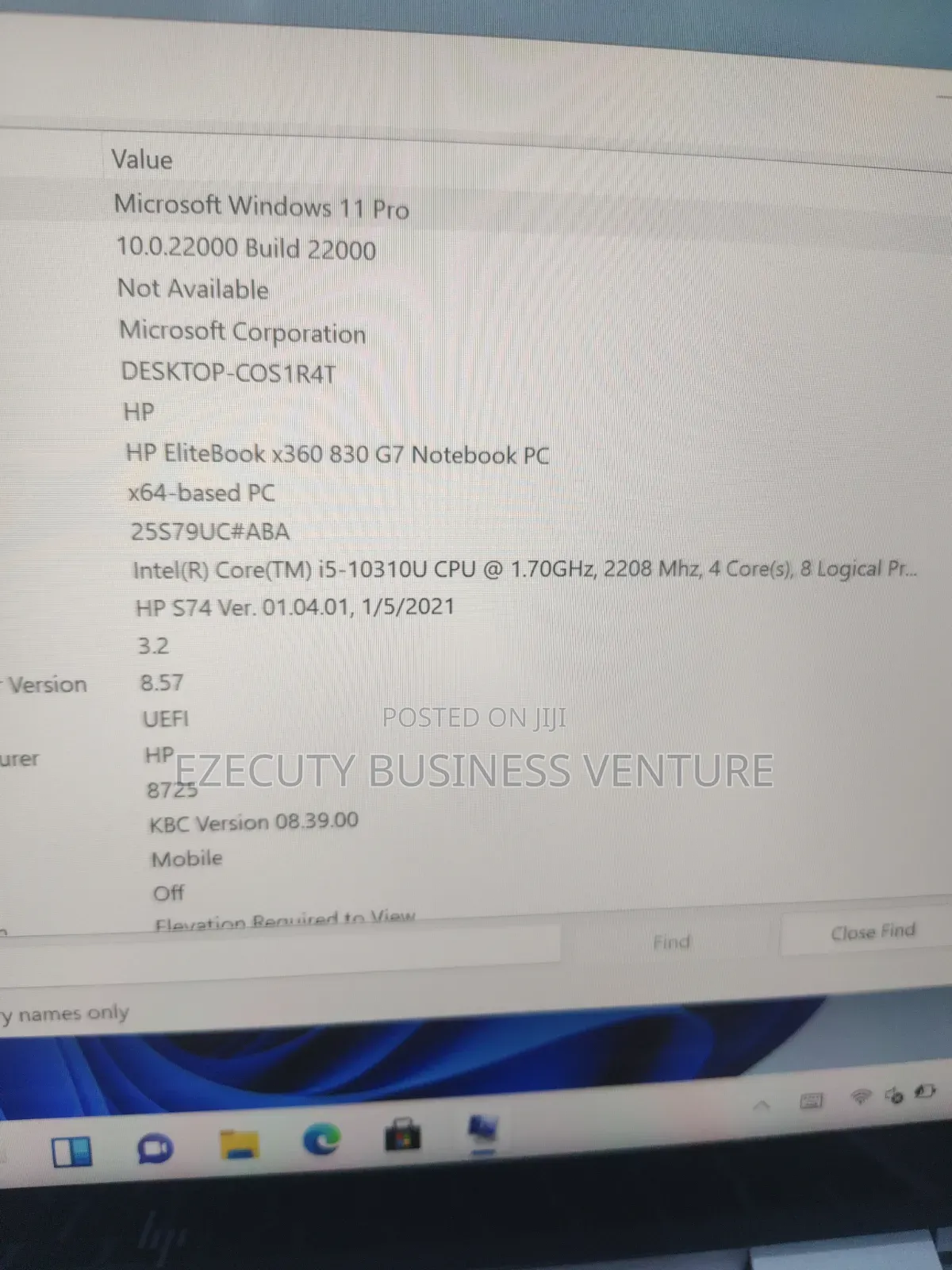 Laptop HP EliteBook 830 G7 16GB Intel Core i5 SSD 256GB