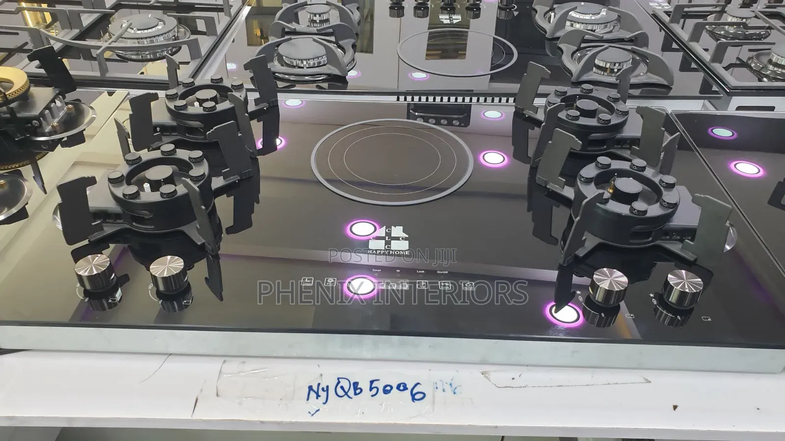 90cm Lift Up 4 Gas 1 Electric Cooker Burner Inbuilt Hob