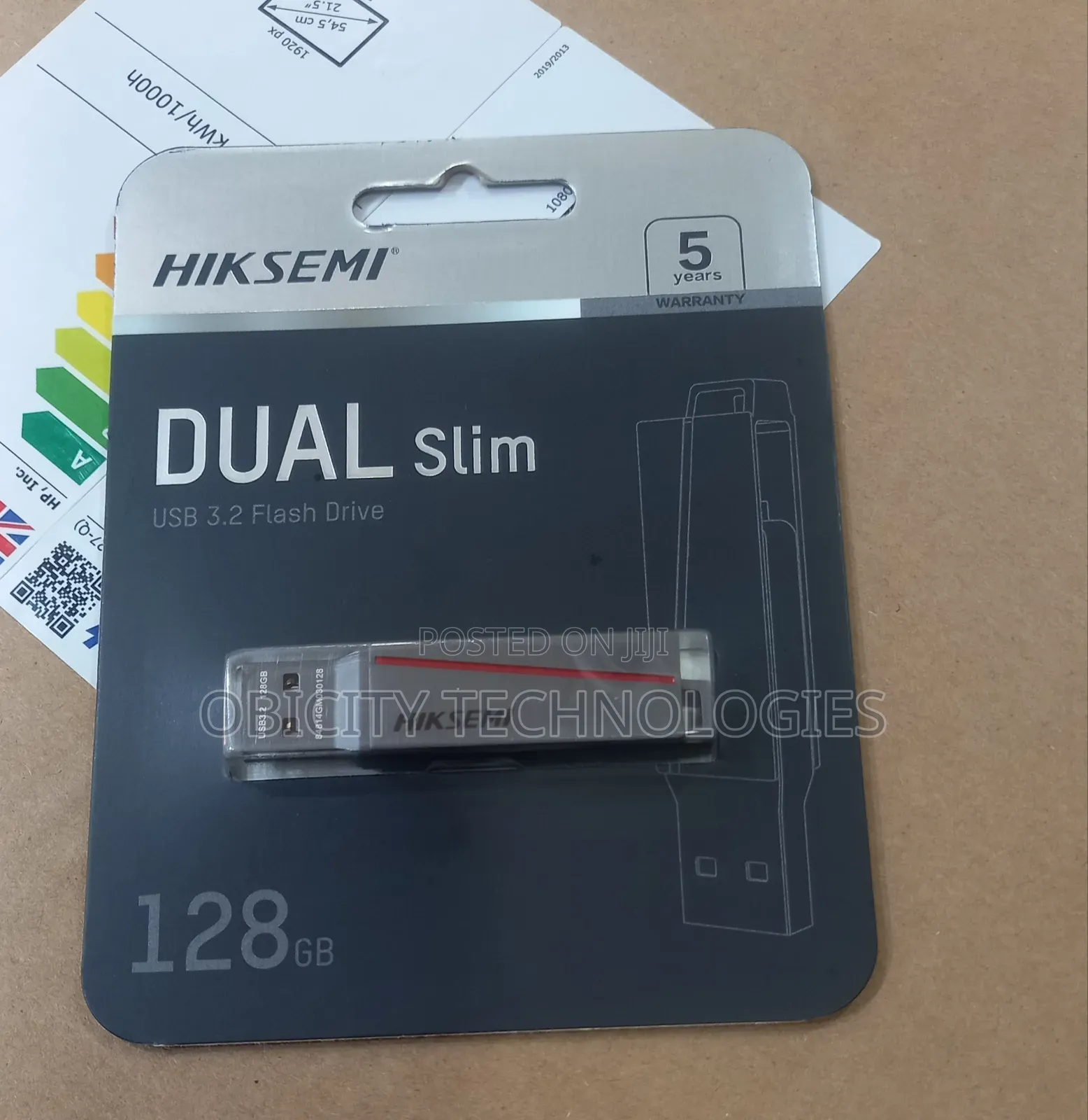 Hiksemi Otg Dual Slim Usb Flash Drive With Type-C, 128gb Capacity