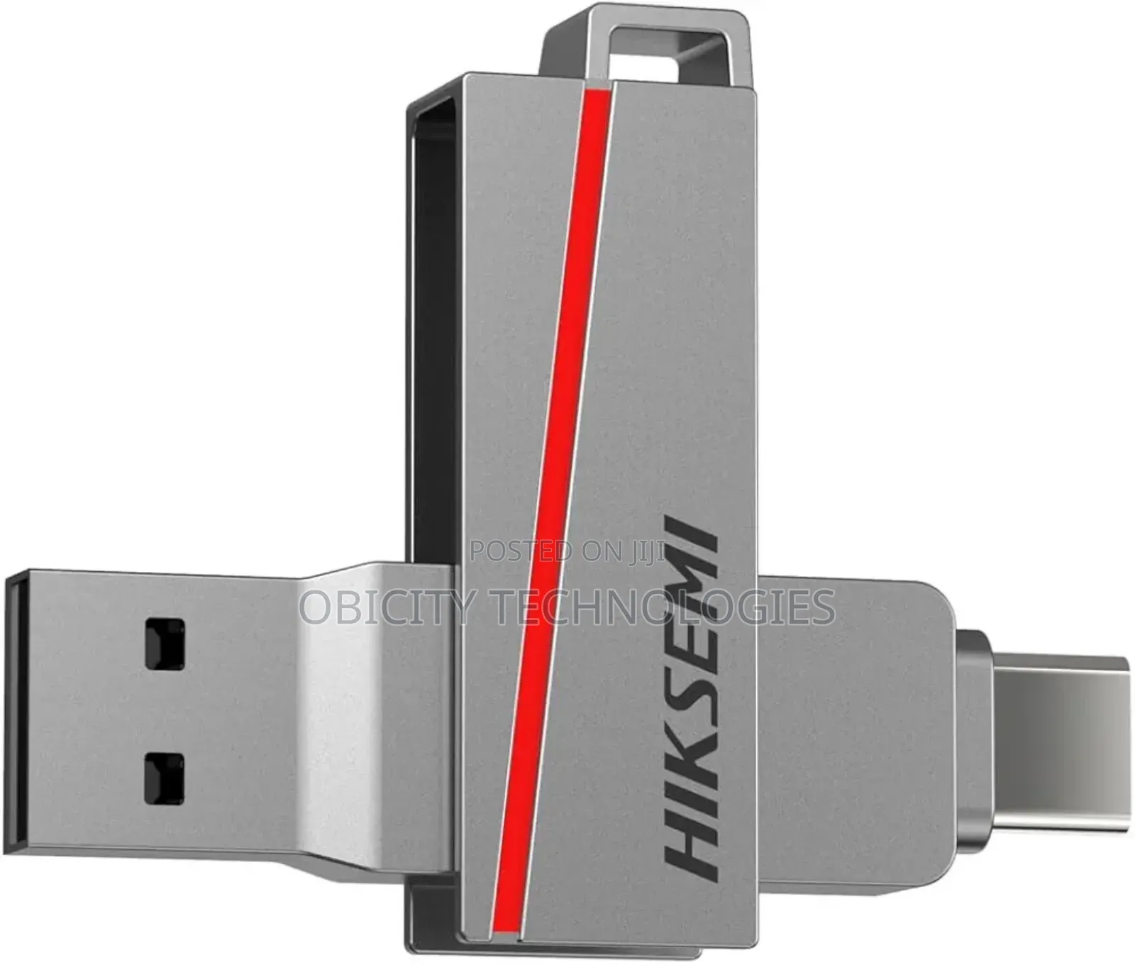 Hiksemi Otg Dual Slim Usb Flash Drive With Type-C, 128gb Capacity