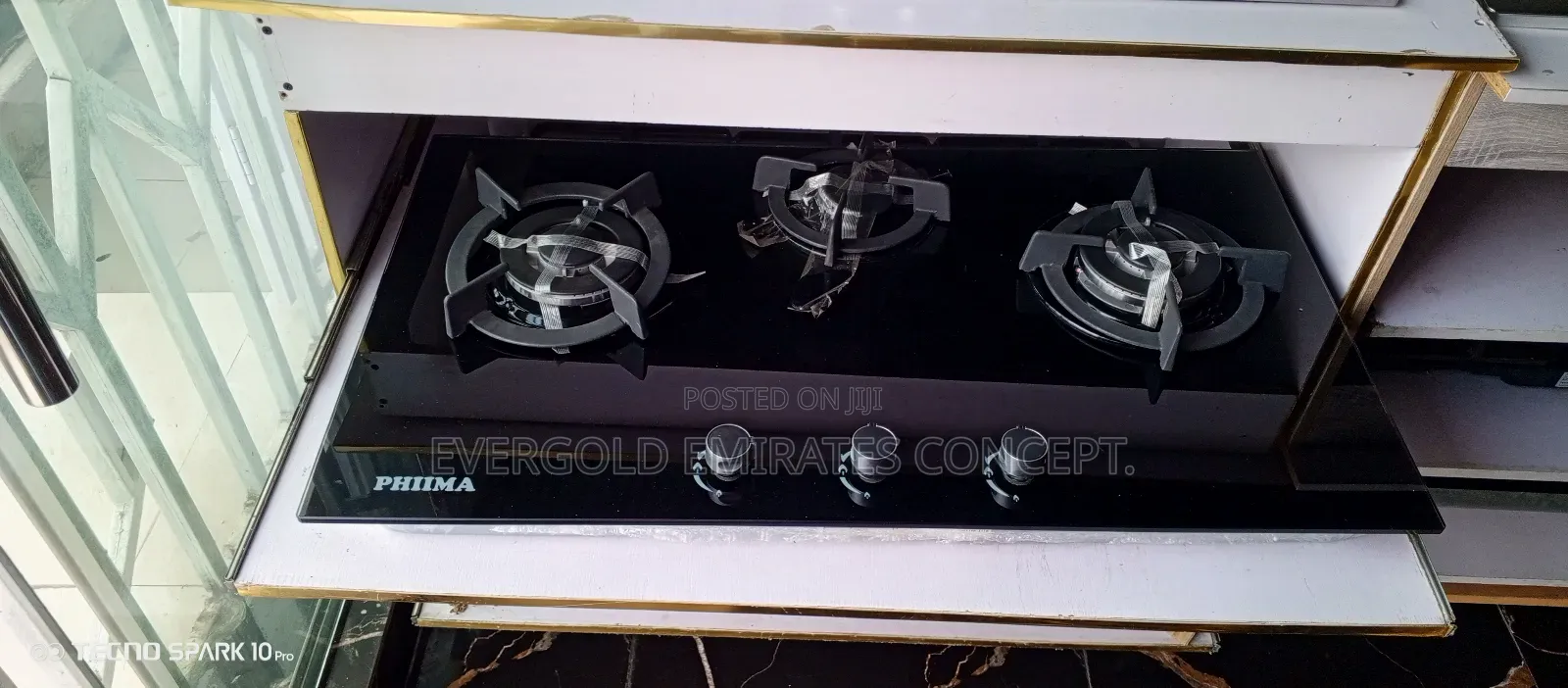 Phima Built in 3 Burner Gas Cooker Automatic Ignition