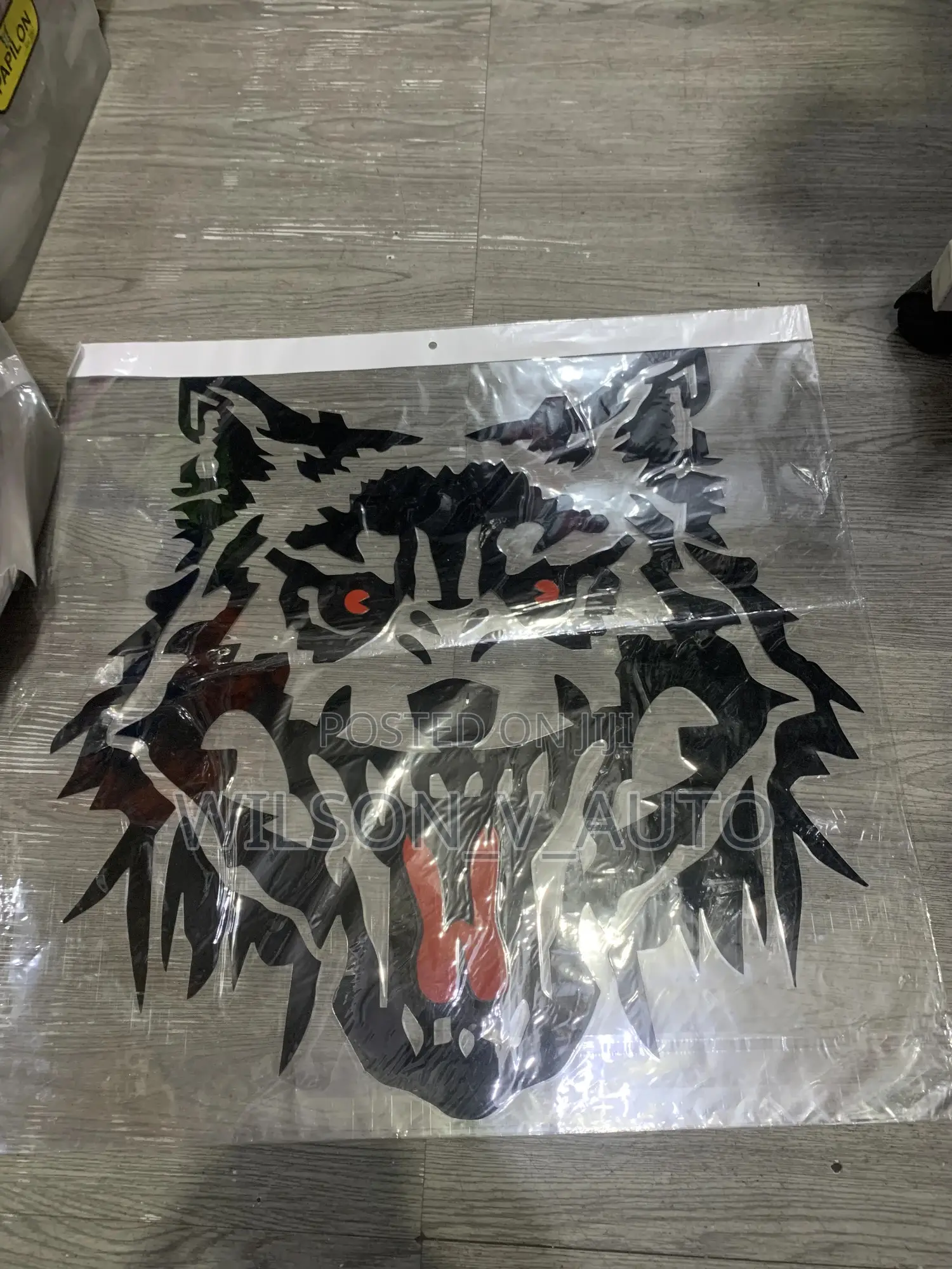 Angry Wolf Head Car Decal – Large Vinyl Graphic Sticker