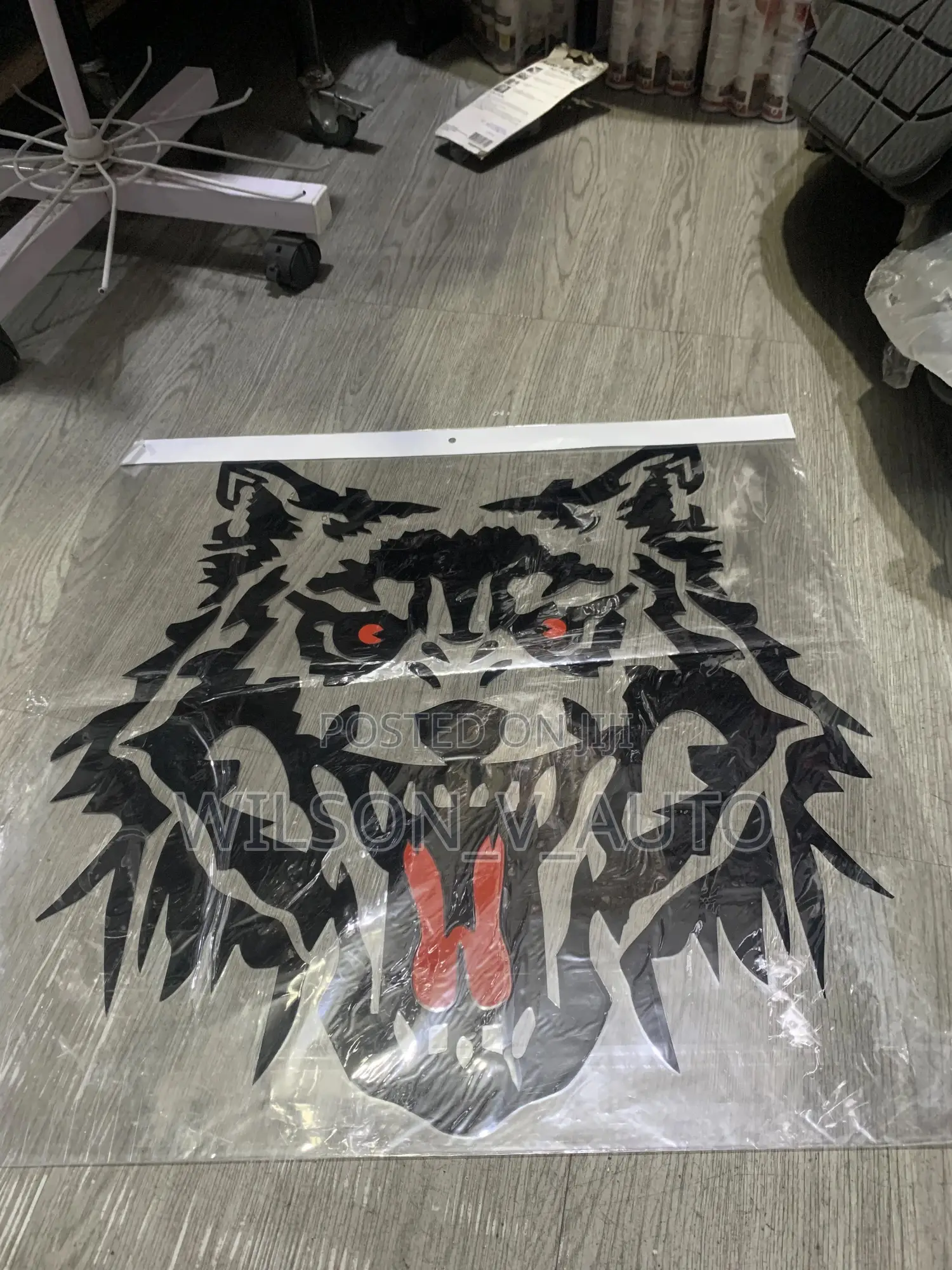 Angry Wolf Head Car Decal – Large Vinyl Graphic Sticker