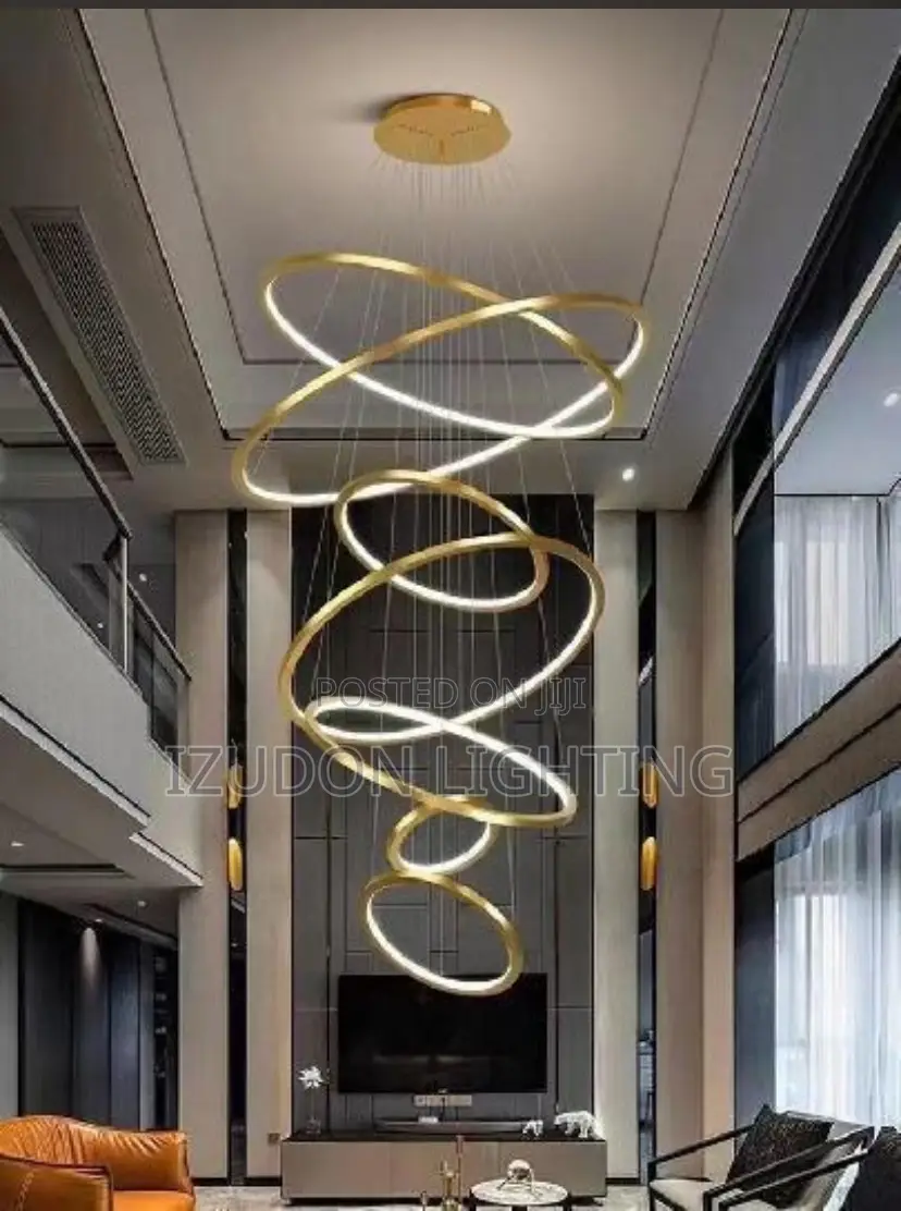 7 Rings Dropping Chandelier
