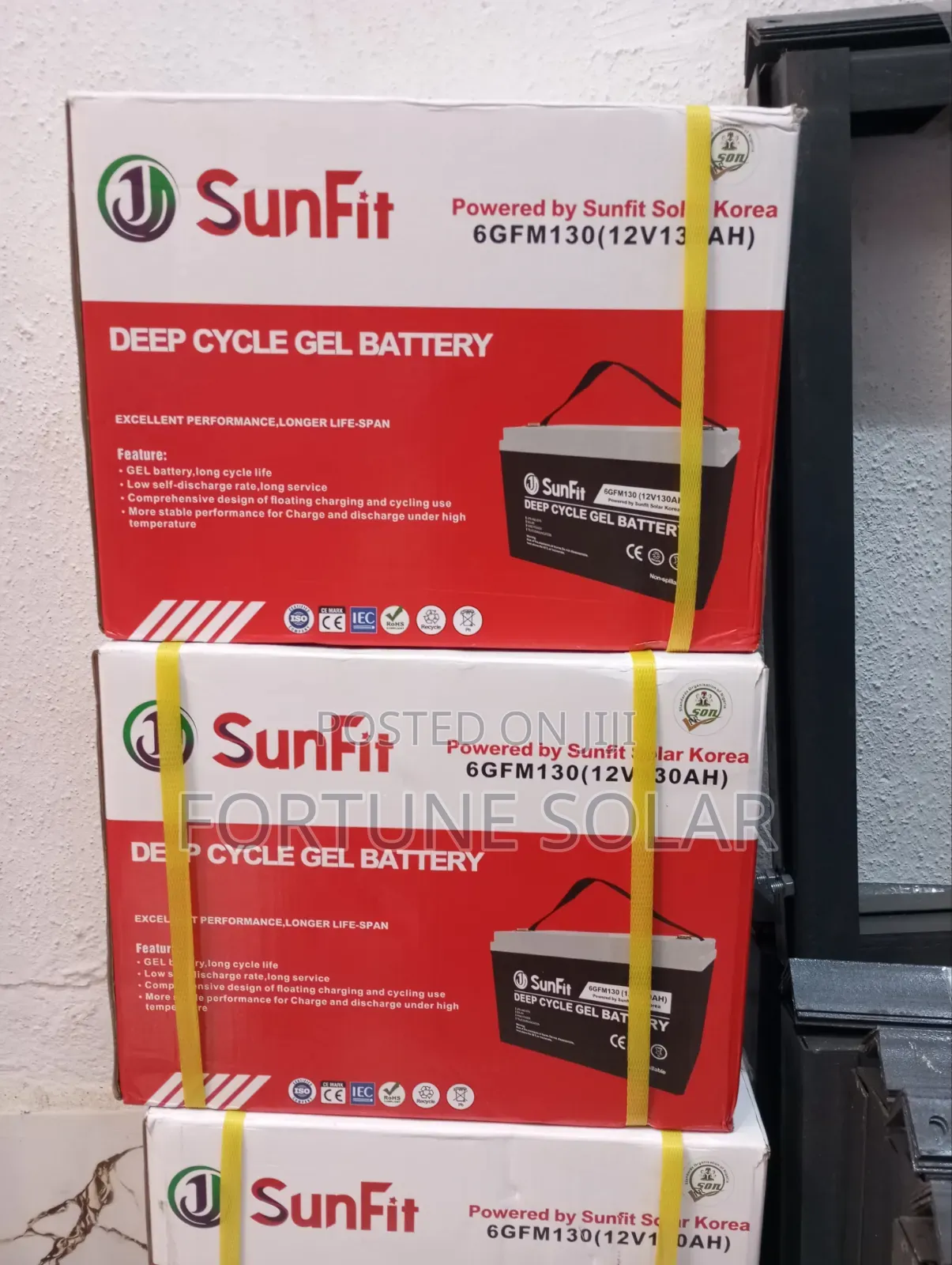 Sunfit Gell Battery 130ah 12v Dey Cell