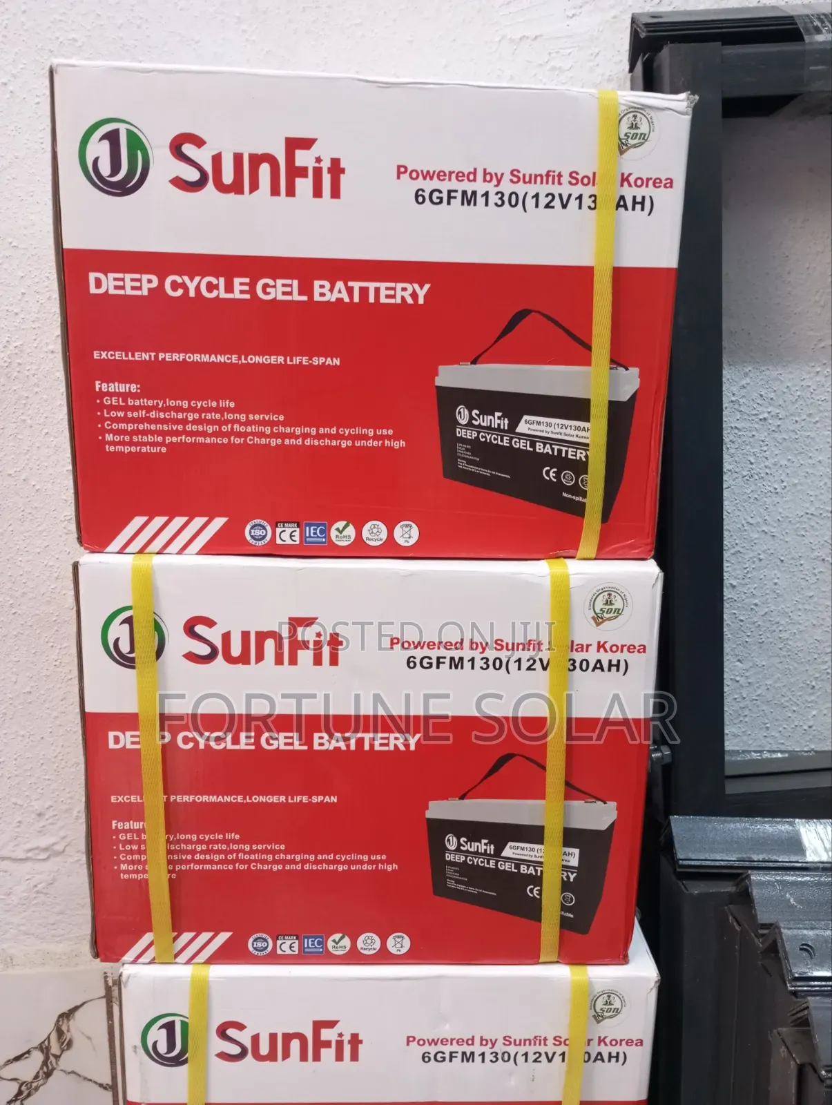 Sunfit Gell Battery 130ah 12v Dey Cell
