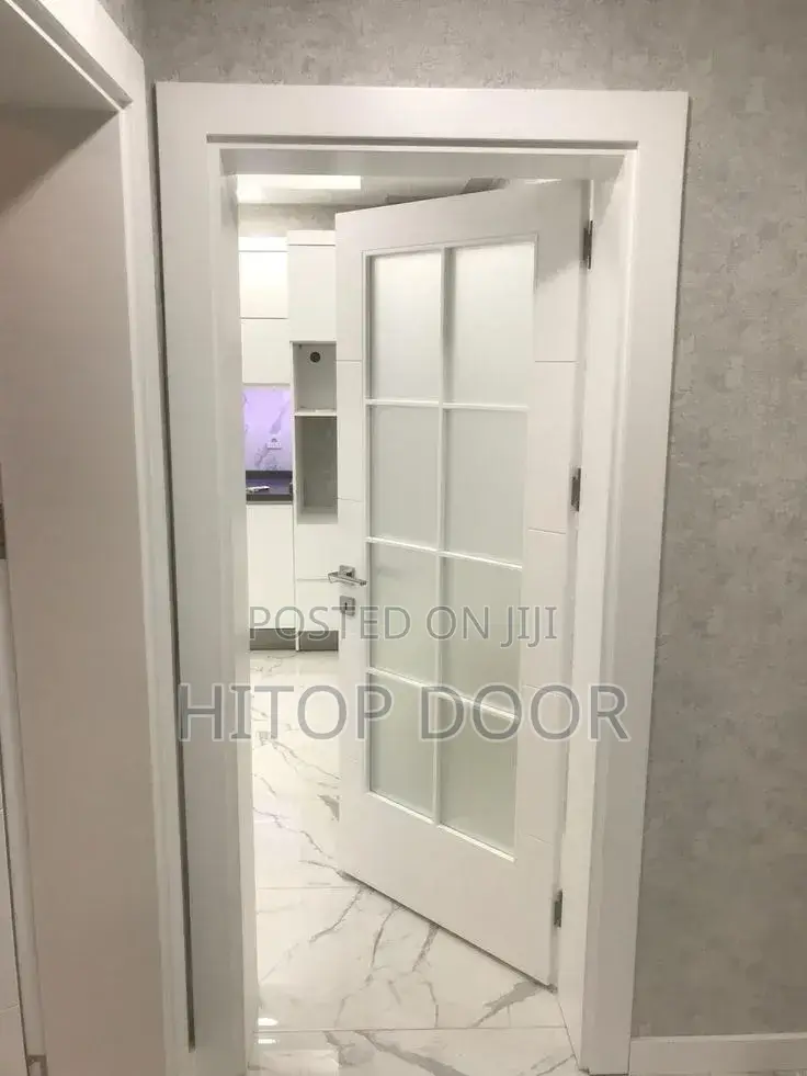 Modern HDF French Door With Frame and Architrave
