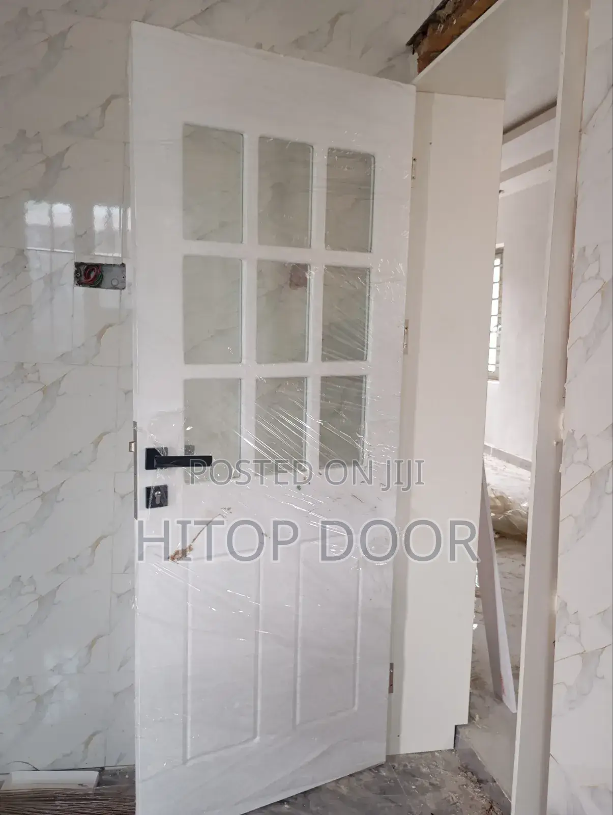 Modern HDF French Door With Frame and Architrave