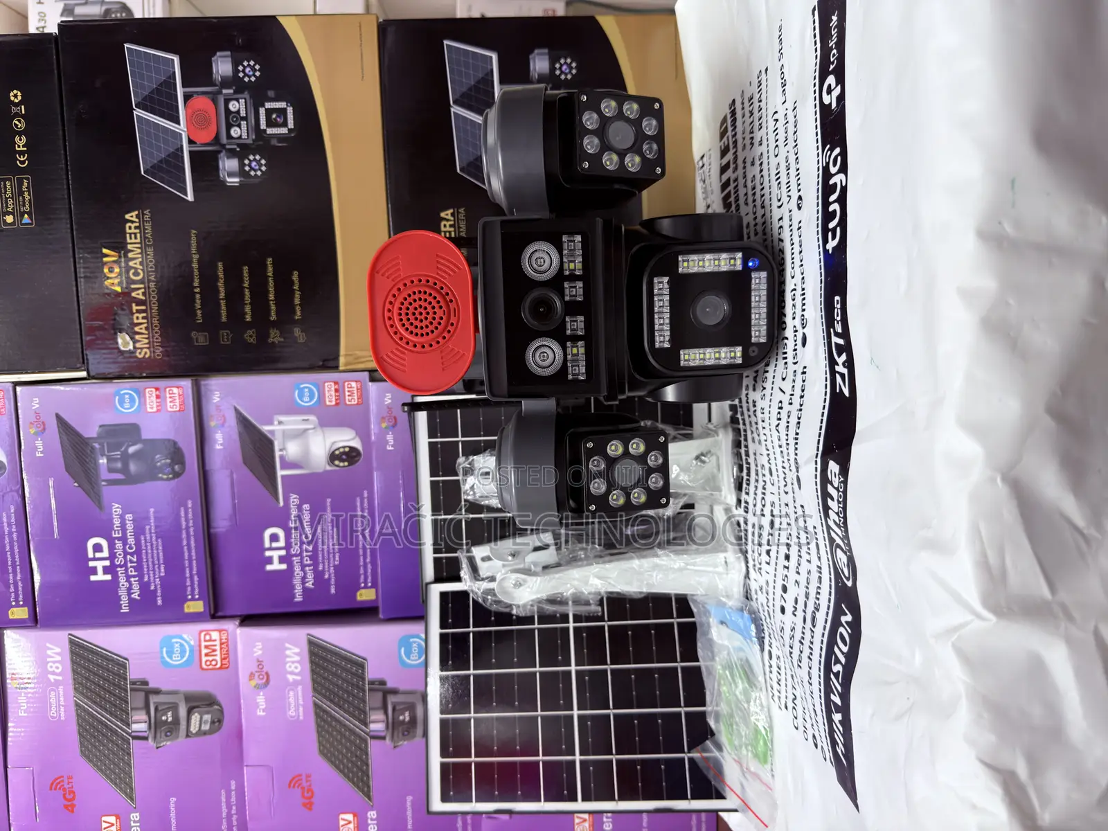4 Lens Solar 4g CCTV Camera Aov PTZ
