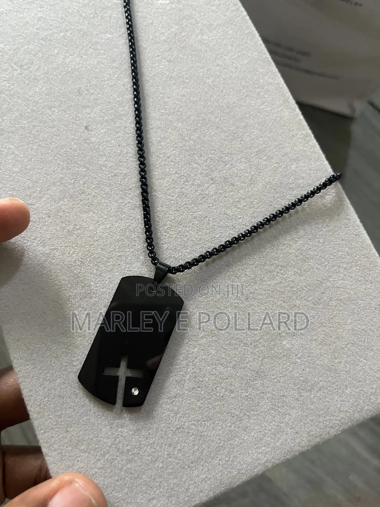 Dog Tag Cross Fashion Necklace