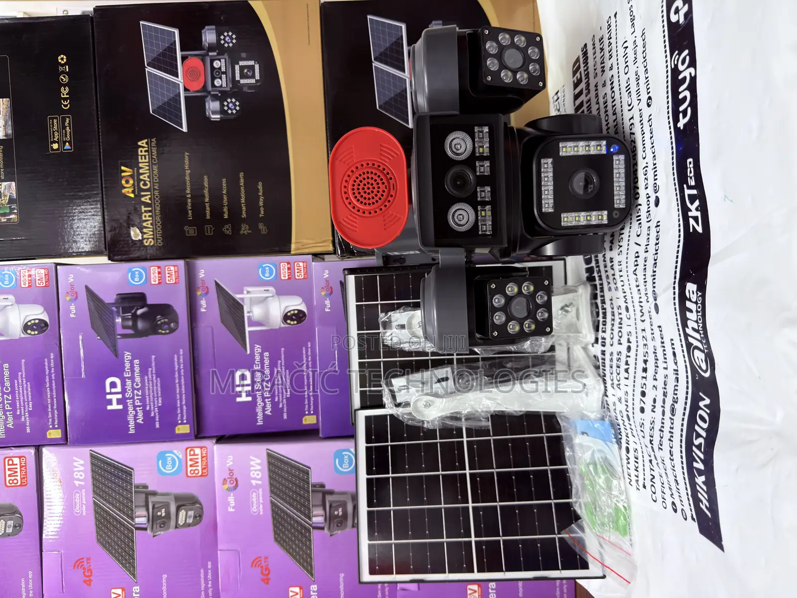 4 Lens Solar 4g CCTV Camera Aov PTZ