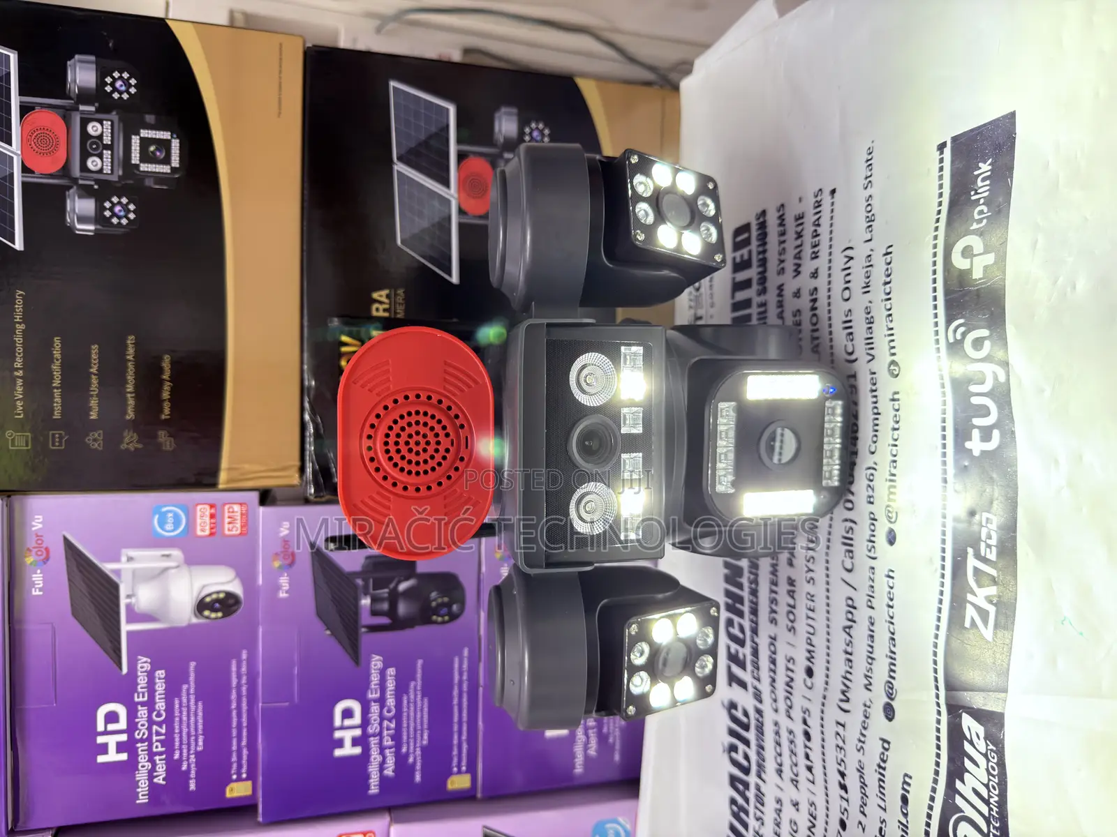 4 Lens Solar 4g CCTV Camera Aov PTZ