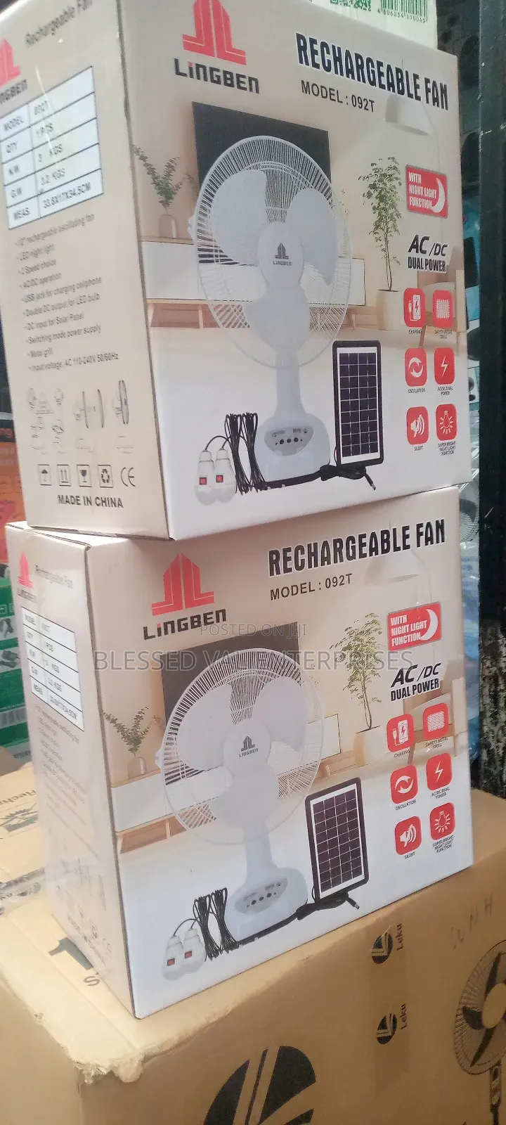 16 Inches Table Fan Rechargeable Fan Dc and Ac
