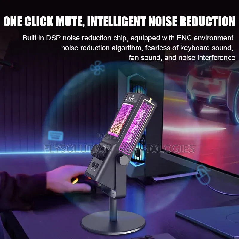 Cm-100 Rgb Usb Condenser Podcast Microphone
