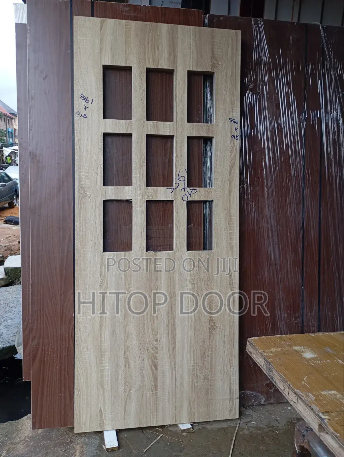 Modern HDF Glass Door With Frame and Architrave