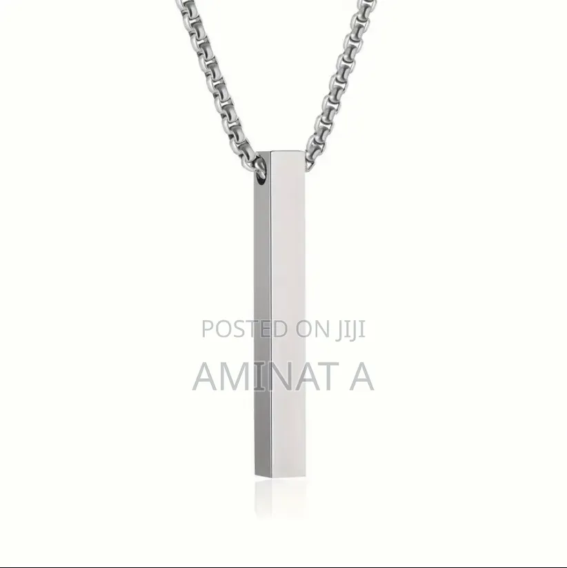 Stainless Steel Men Women Necklace (Black, Silver, Gold)