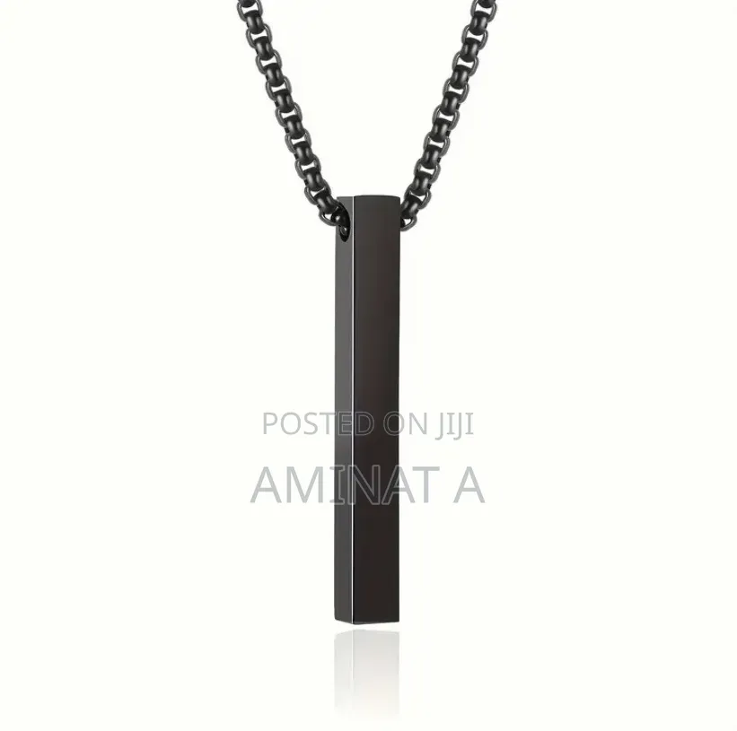 Stainless Steel Men Women Necklace (Black, Silver, Gold)