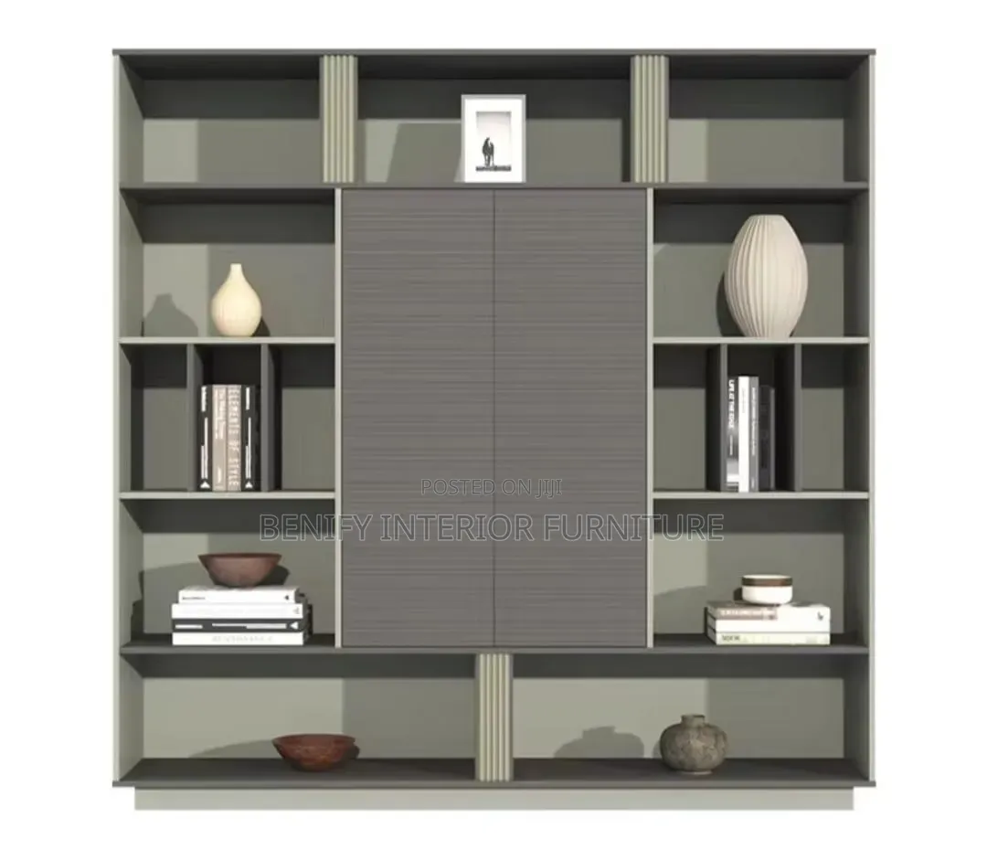 2.4 Meter Modern Wooden Bookshelf / Wardrobe
