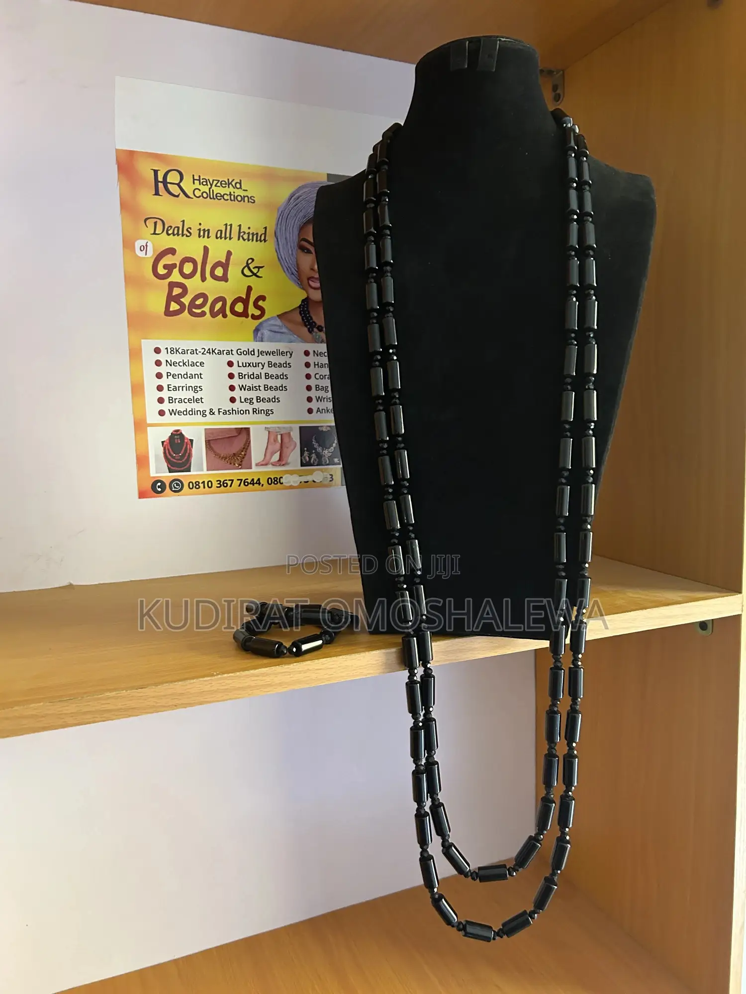 Black Cristal Beads for Men