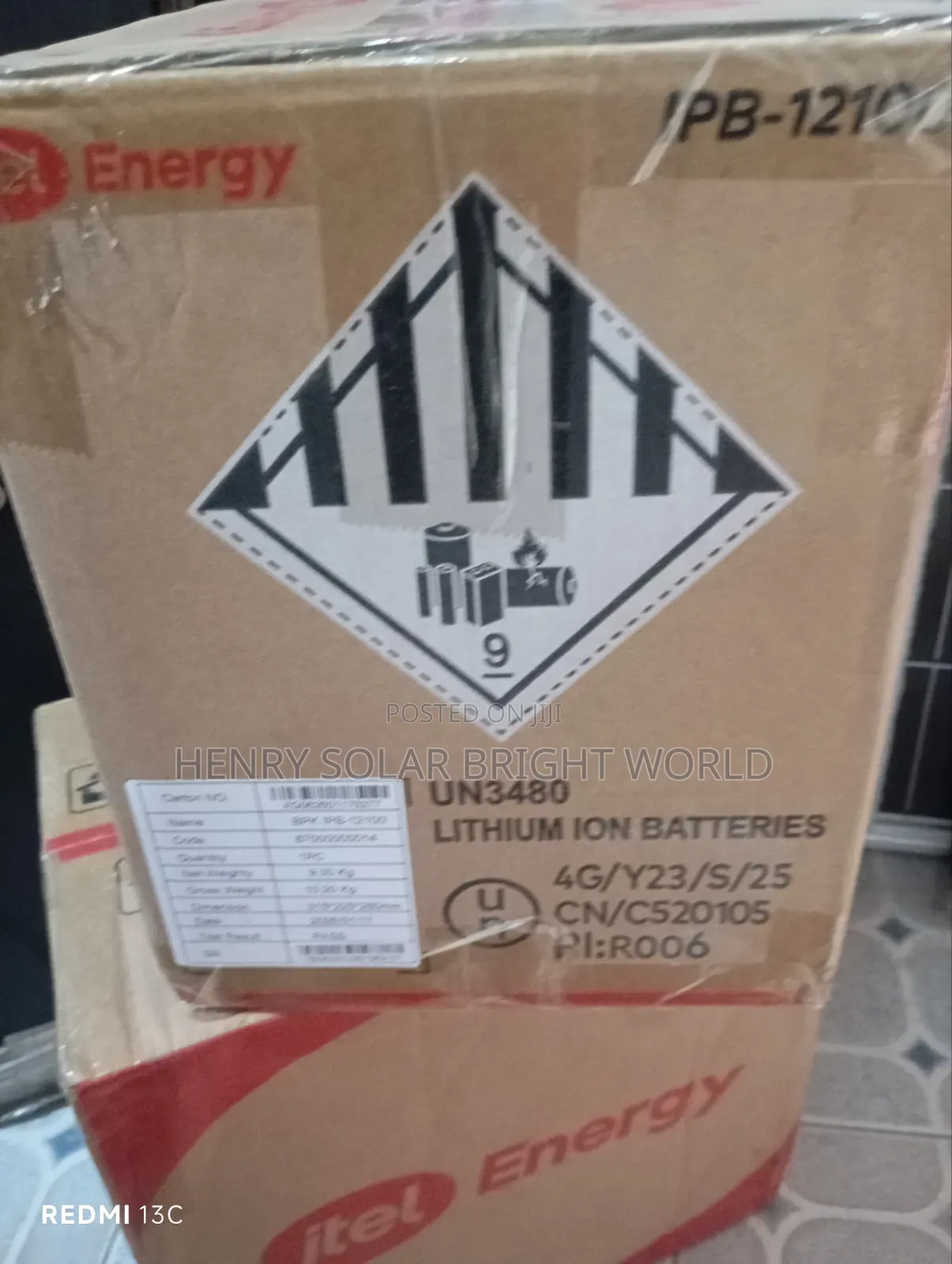 Itel 1.2kwh 12v Like Lithium Battery